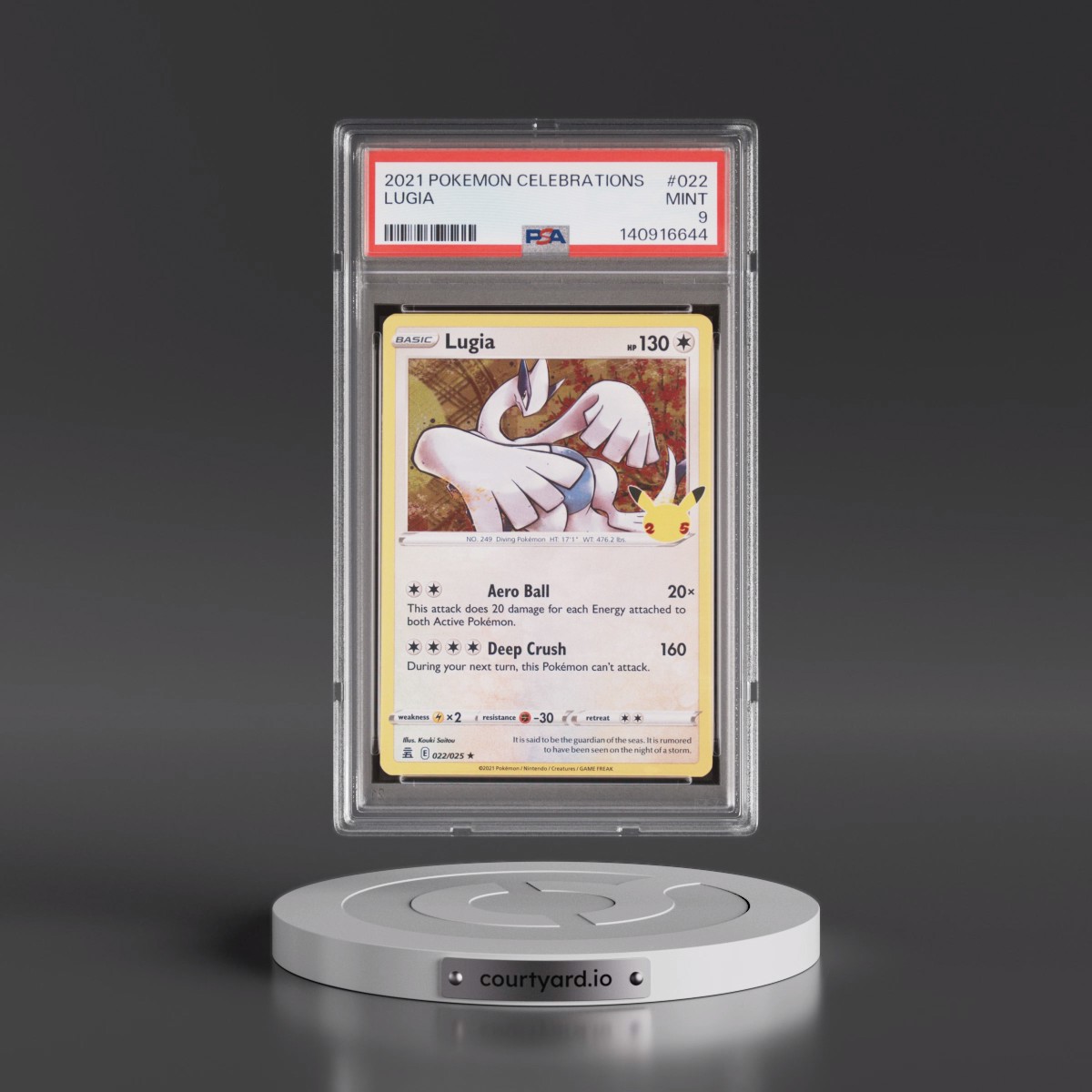 2021 Pokémon Celebrations #022 Lugia (PSA 9 MINT)