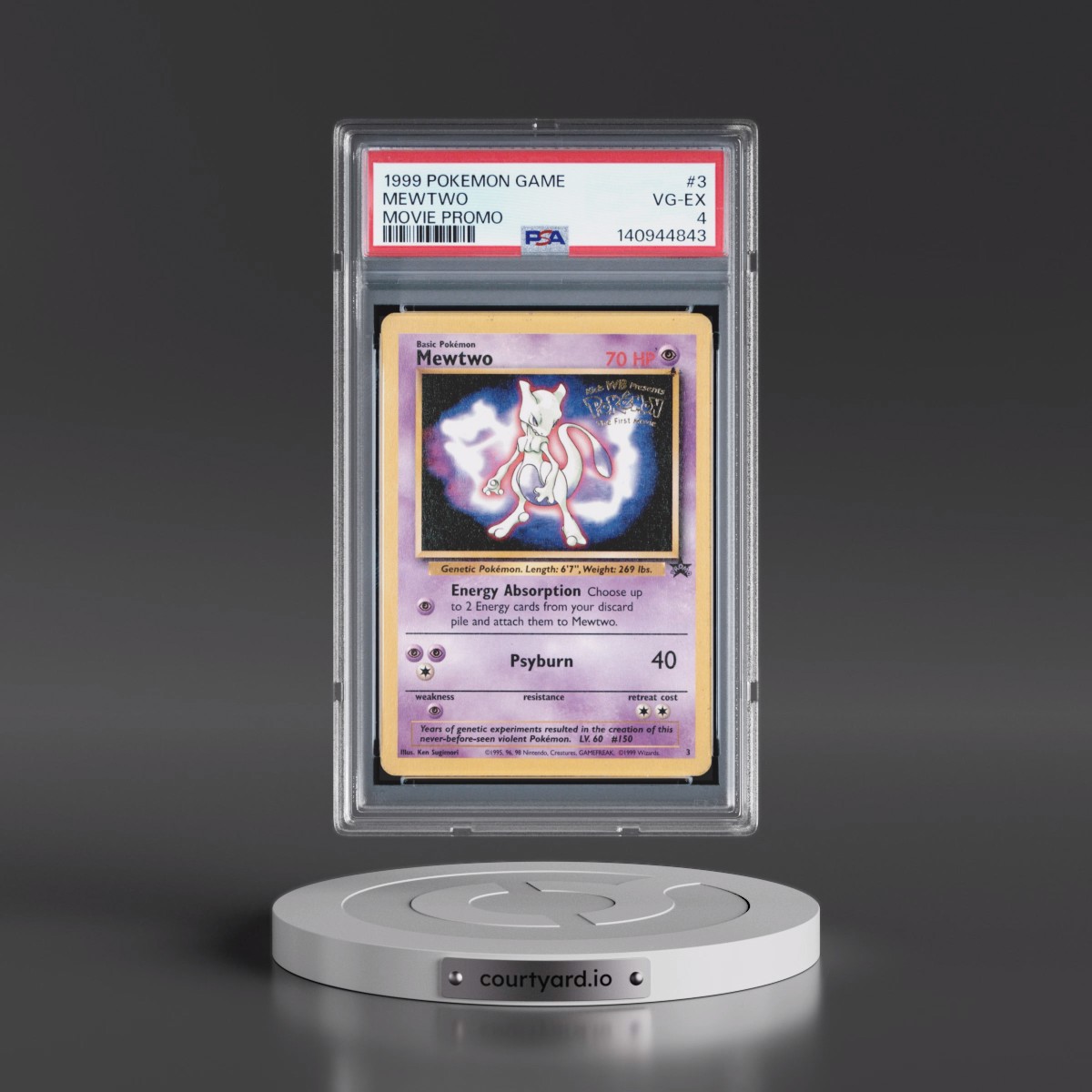 1999 Pokémon Game Movie #3 Mewtwo - Movie Promo (PSA 4 VG-EX)