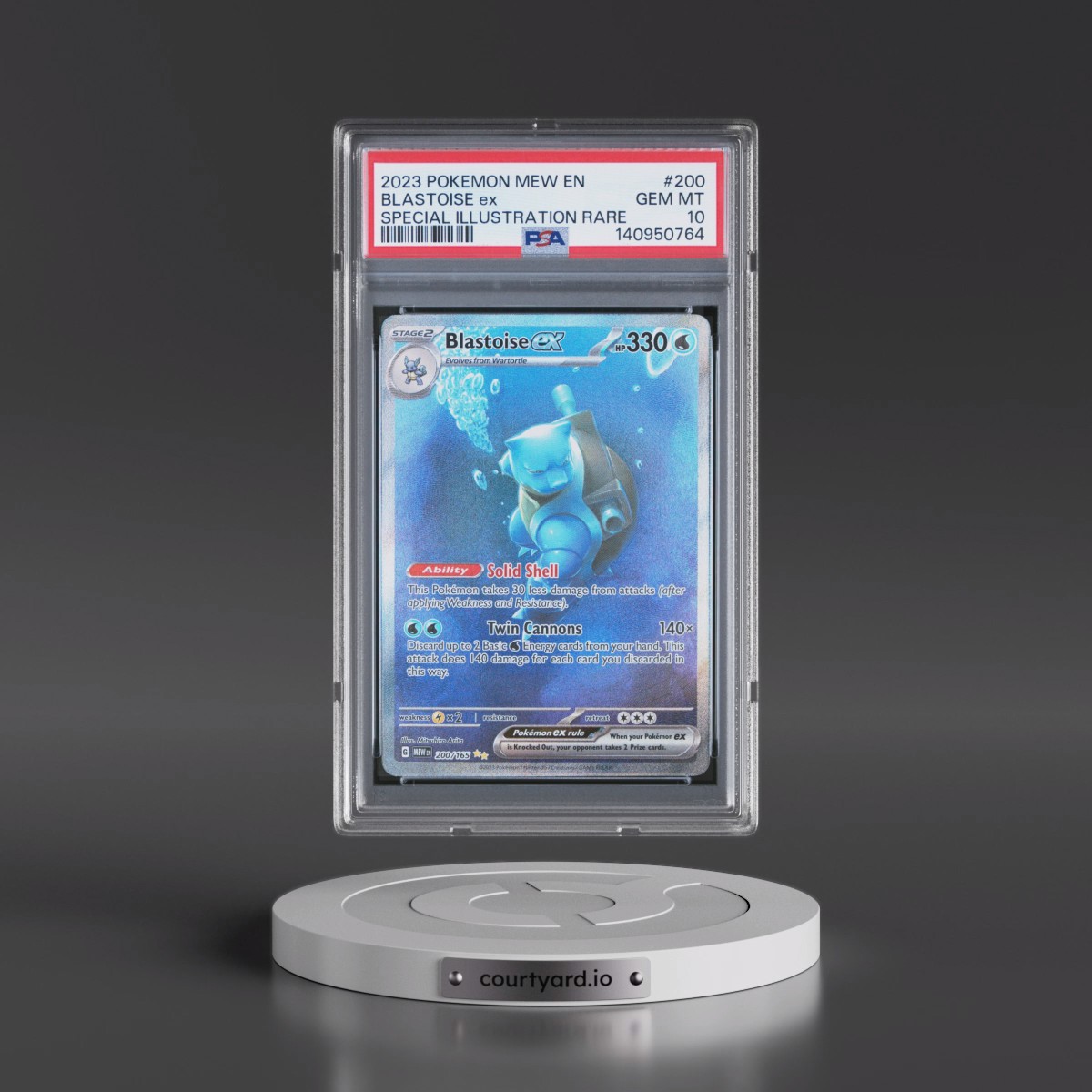 2023 Pokémon Mew EN-151 #200 Blastoise EX - Holo Special Illustration Rare (PSA 10 GEM MINT)