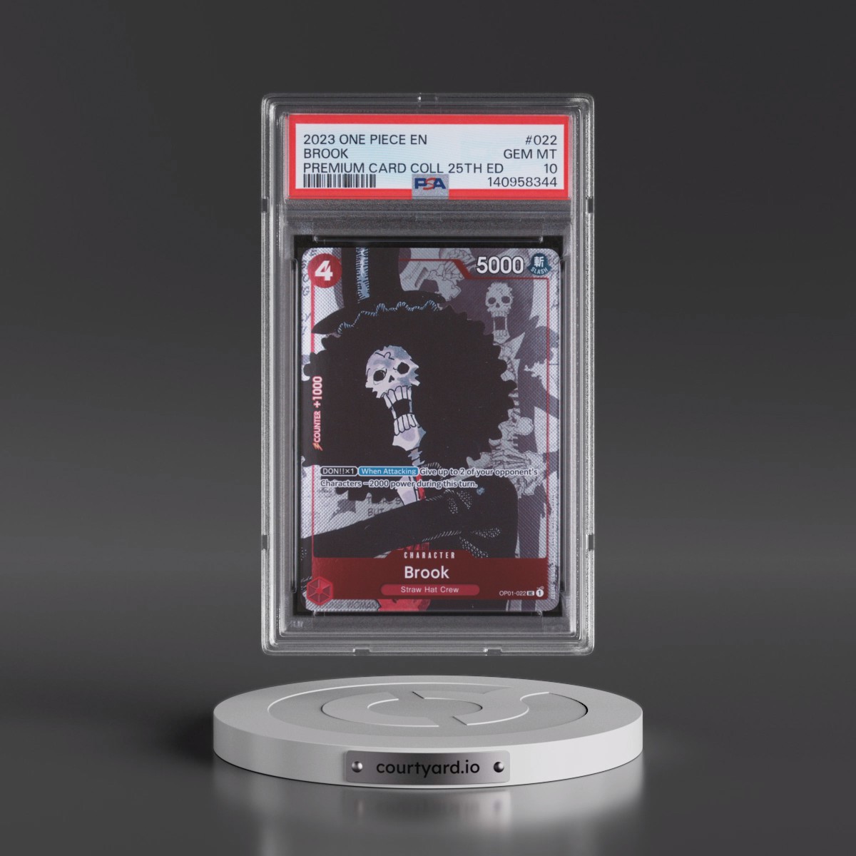 2023 One Piece Premium Card Collection 25th Edition #022 Brook (PSA 10 GEM MINT)