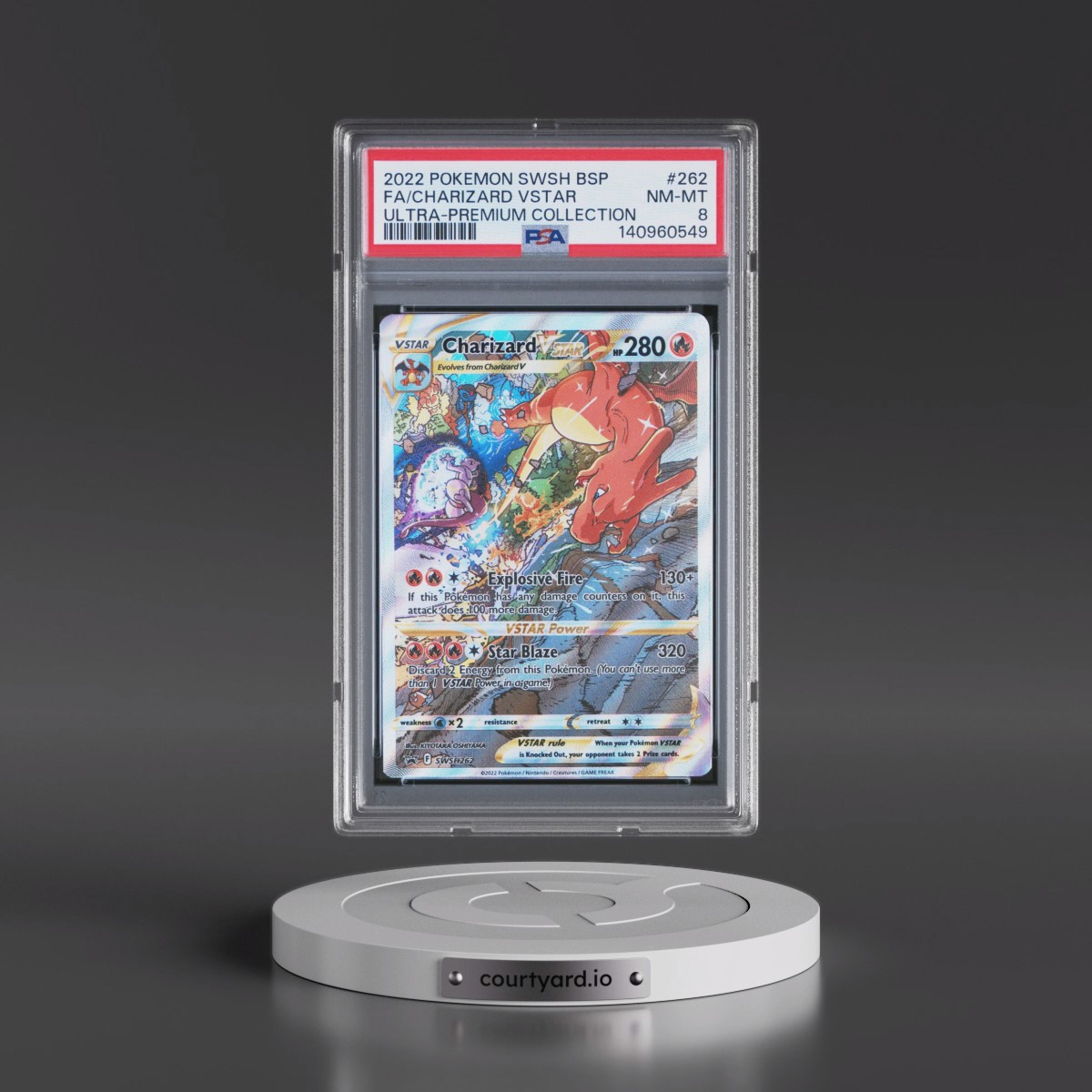 2022 Pokémon Swsh Black Star Promo #262 Charizard Vstar - Full Art Sword & Shield Ultra-Premium Collection-Charizard (PSA 8 NM-MT)