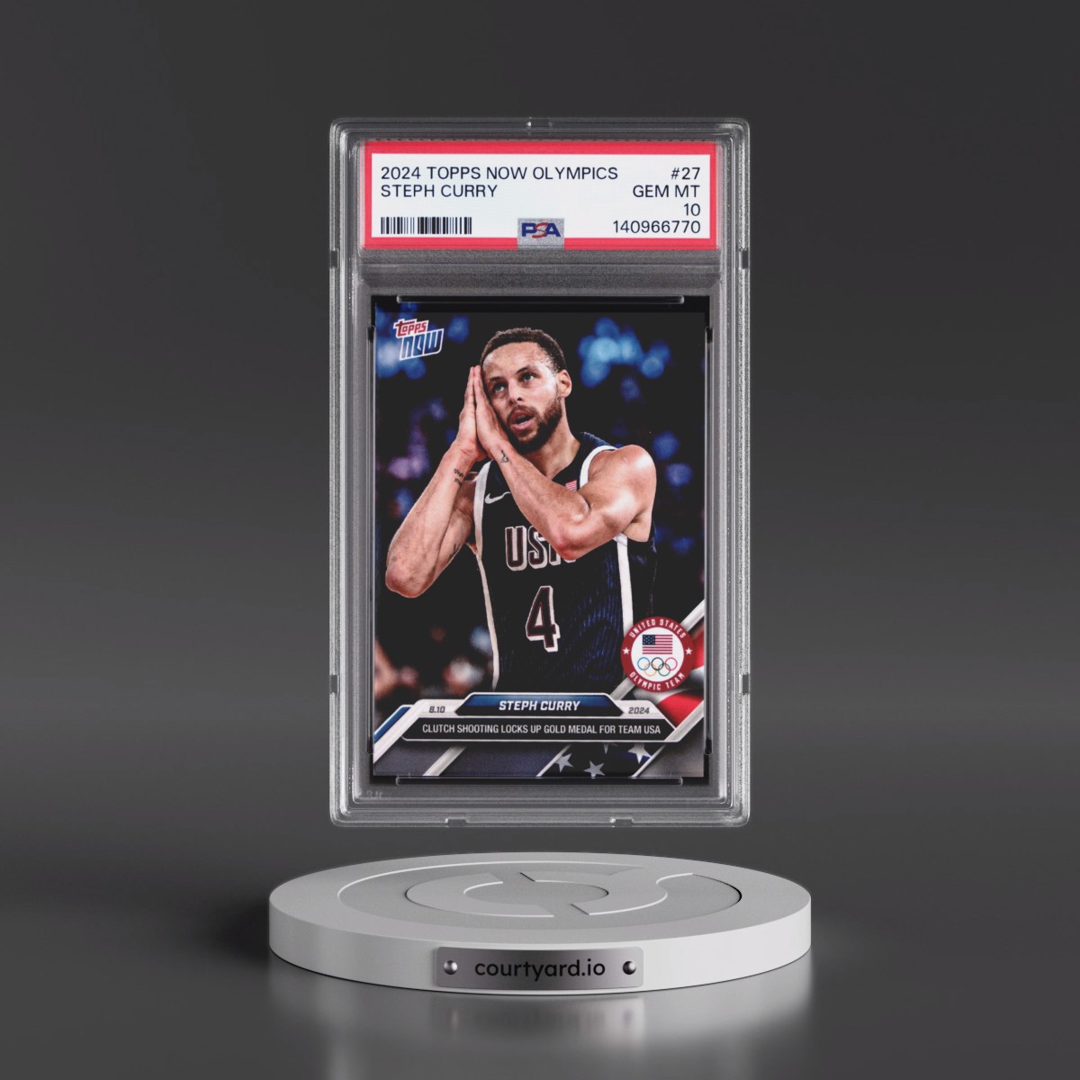 2024 Topps Now Olympic Games #27 Steph Curry (PSA 10 GEM MINT)