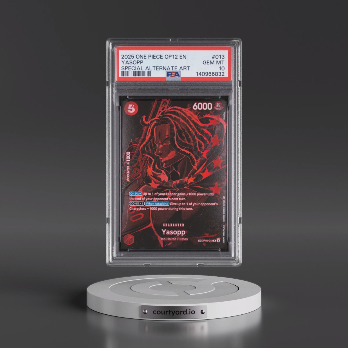 2025 One Piece OP12-Legacy of the Master #013 Yasopp - Special Alternate Art (PSA 10 GEM MINT)