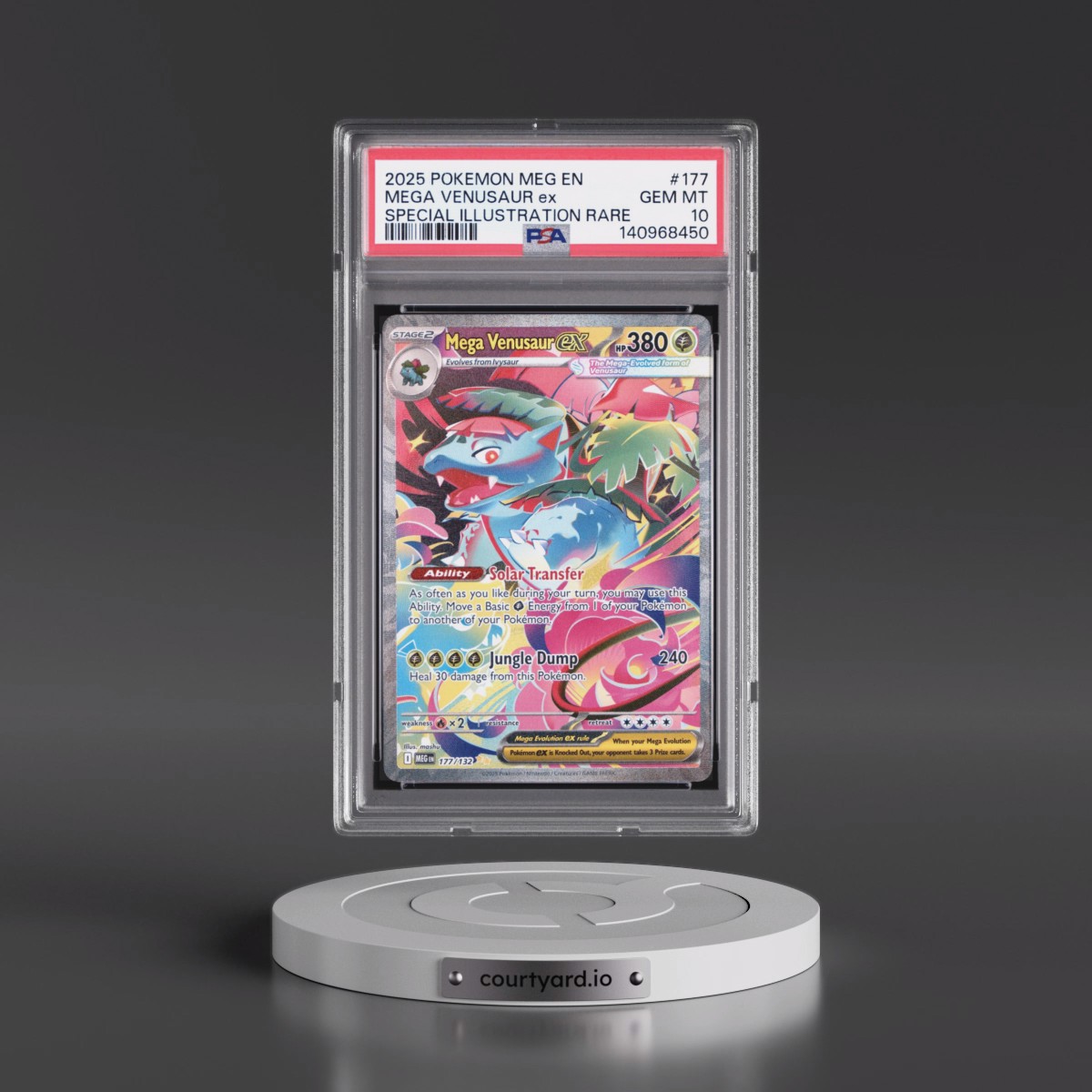 2025 Pokémon Meg EN-Mega Evolution #177 Mega Venusaur EX - Holo Special Illustration Rare (PSA 10 GEM MINT)
