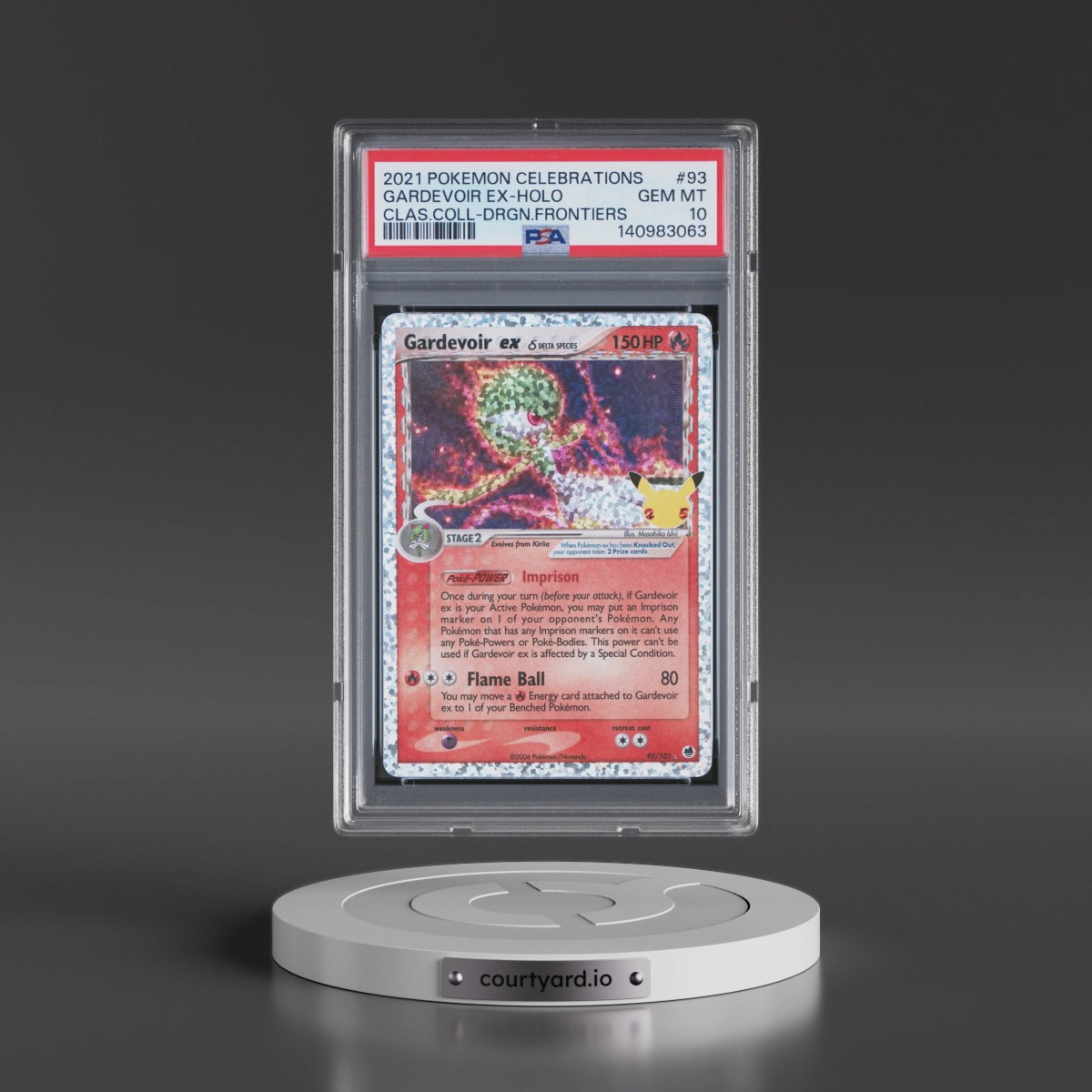 2021 Pokémon Celebrations Classic Collection #93 Gardevoir EX - Holo Holo (PSA 10 GEM MINT)