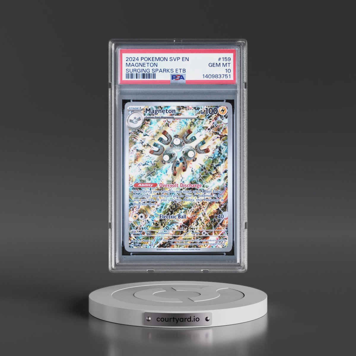 2024 Pokémon Svp EN-SV Black Star Promo #159 Magneton - Surging Sparks Elite Trainer Box (PSA 10 GEM MINT)
