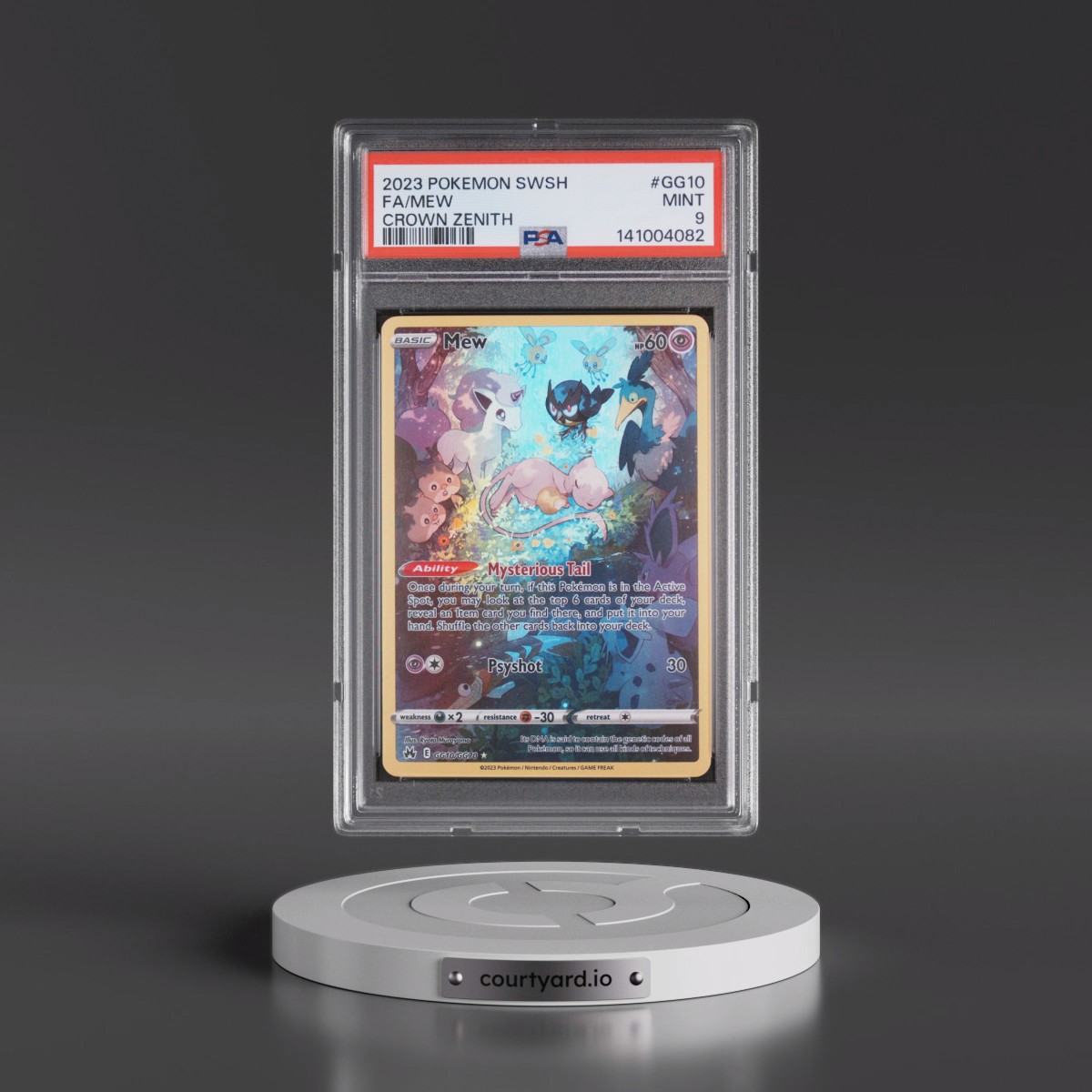 2023 Pokémon Sword and Shield Crown Zenith #GG10 Mew - Full Art (PSA 9 MINT)