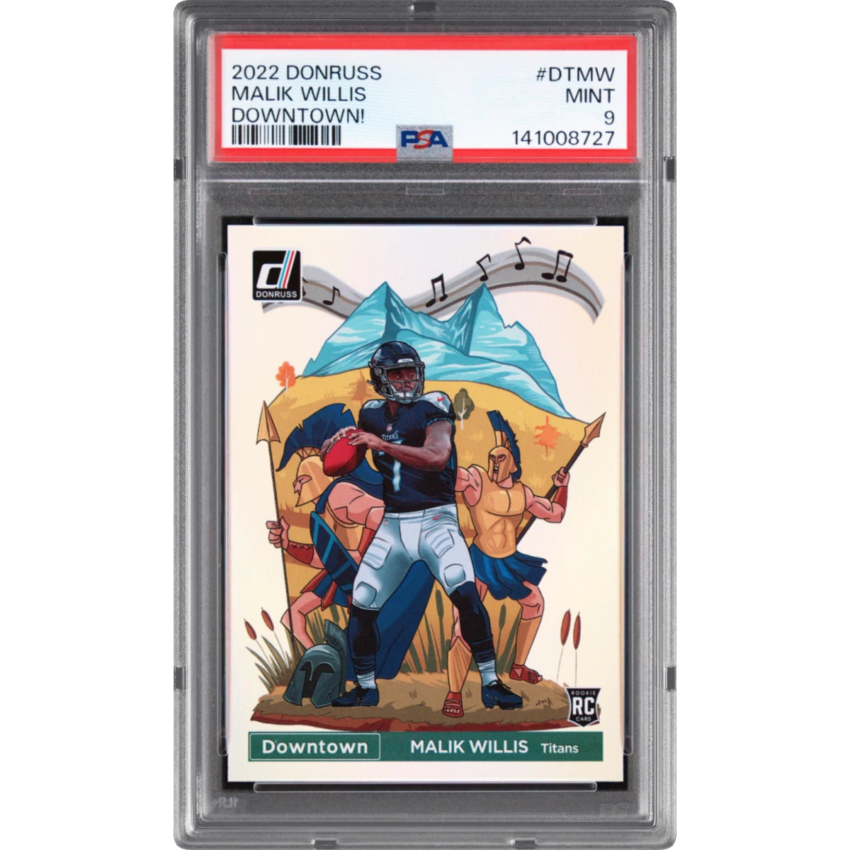 2022 Panini Donruss Downtown #DTMW Malik Willis (PSA 9 MINT)