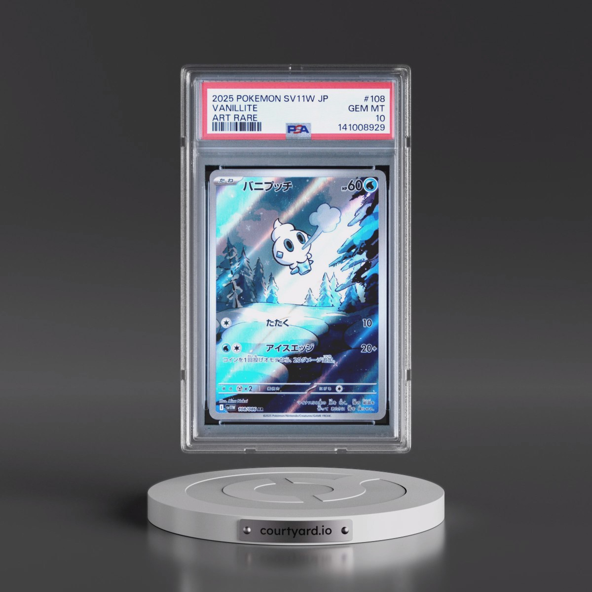 2025 Pokémon Sv11w-White Flare #108 Vanillite - Art Rare (PSA 10 GEM MINT)