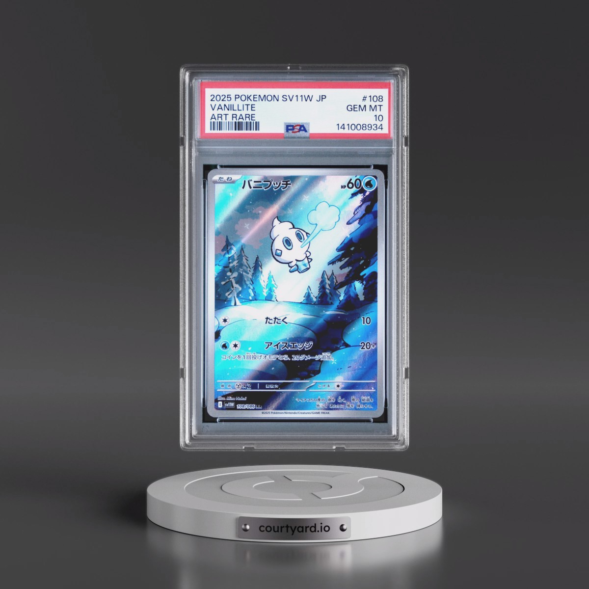 2025 Pokémon Sv11w-White Flare #108 Vanillite - Art Rare (PSA 10 GEM MINT)