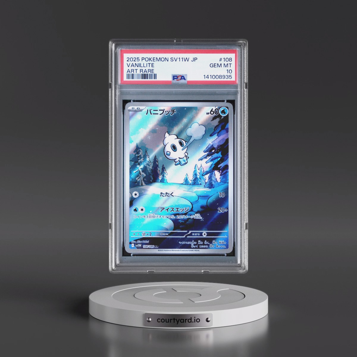 2025 Pokémon Sv11w-White Flare #108 Vanillite - Art Rare (PSA 10 GEM MINT)