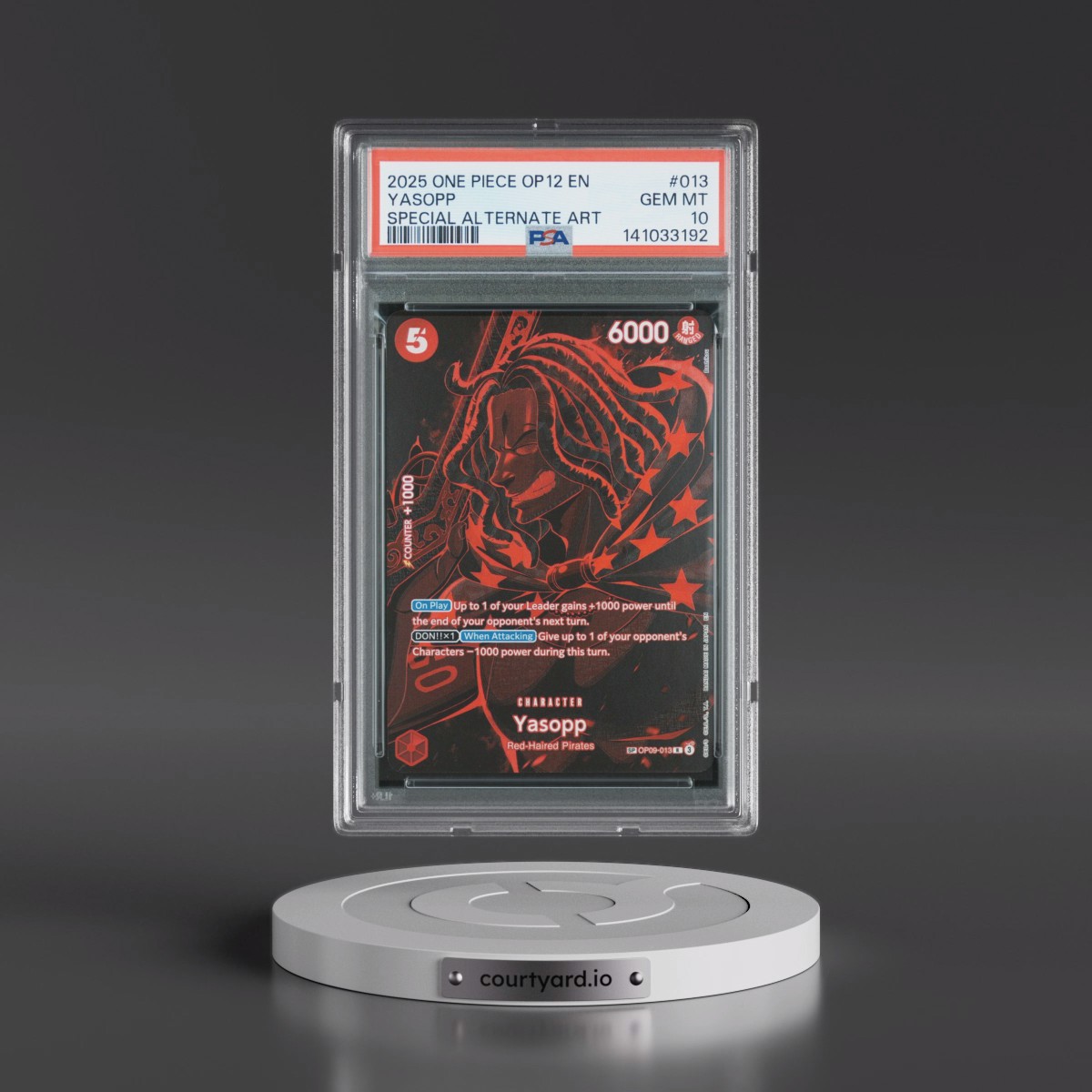 2025 One Piece OP12-Legacy of the Master #013 Yasopp - Special Alternate Art (PSA 10 GEM MINT)