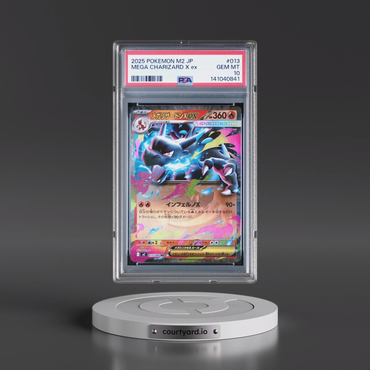 2025 Pokémon M2-Inferno X #013 Mega Charizard X EX - Holo (PSA 10 GEM MINT)