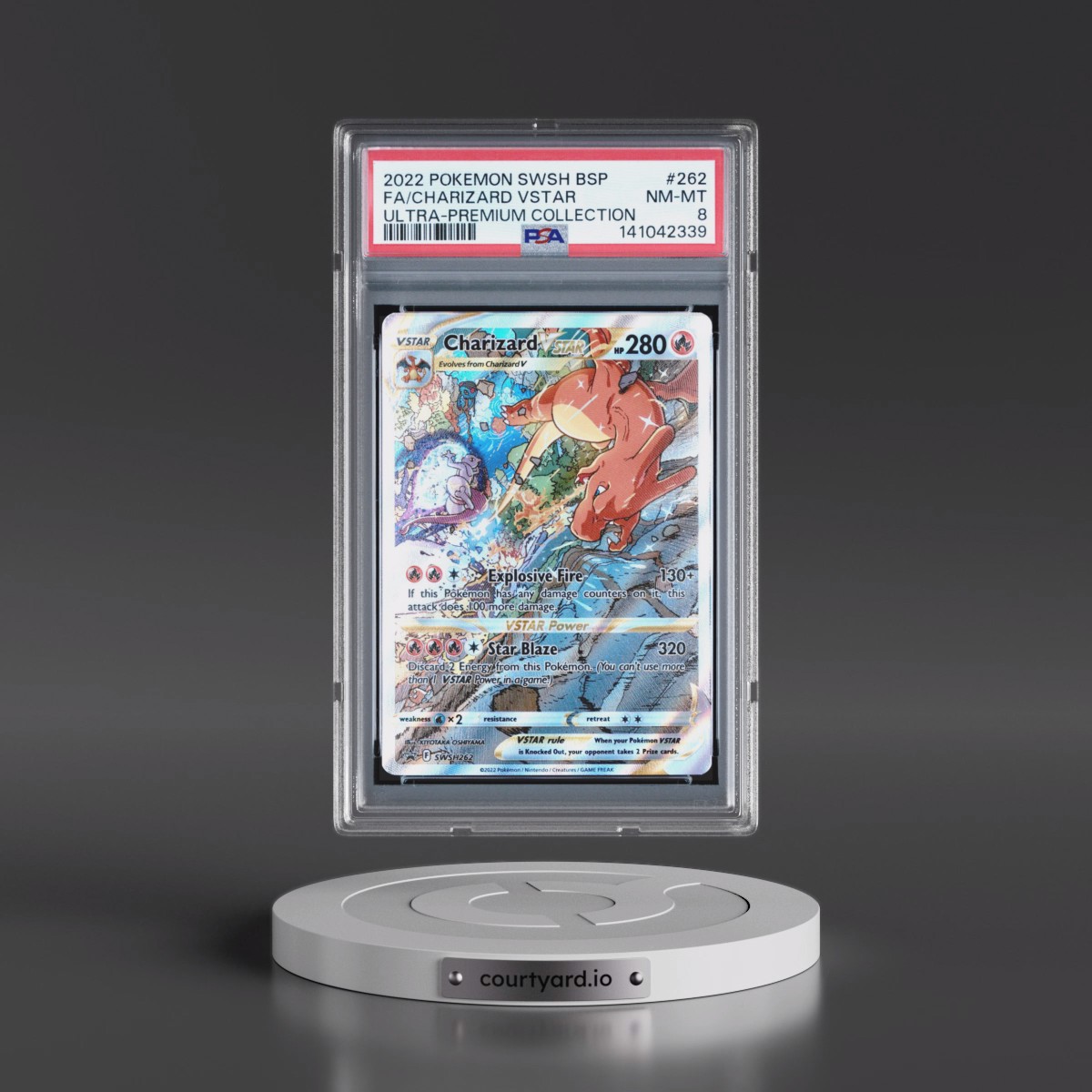 2022 Pokémon Swsh Black Star Promo #262 Charizard Vstar - Full Art Sword & Shield Ultra-Premium Collection-Charizard (PSA 8 NM-MT)
