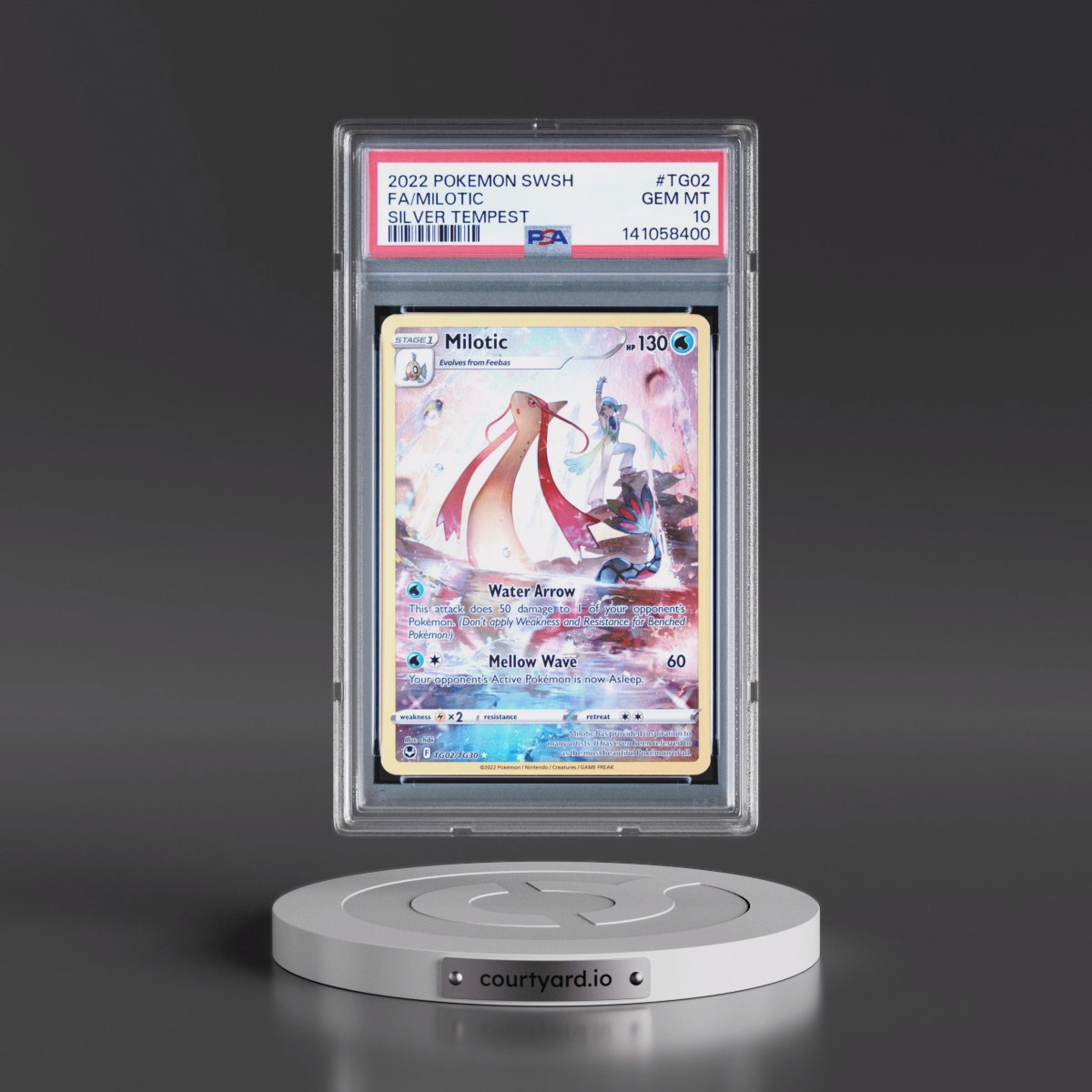 2022 Pokémon Sword & Shield Silver Tempest #TG02 Milotic - Full Art (PSA 10 GEM MINT)