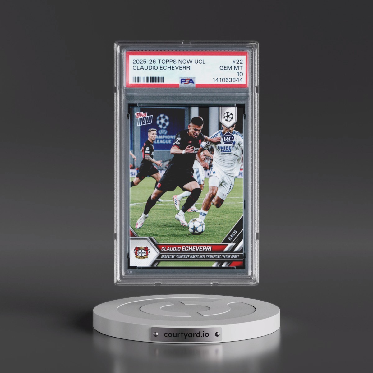 2025 Topps Now UEFA Champions League Claudio Echeverri #22 PSA 10