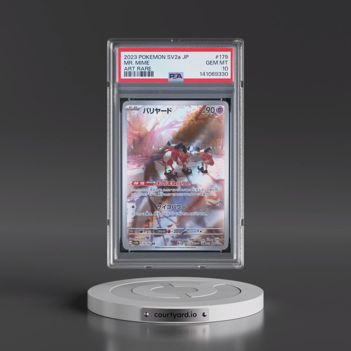2023 Pokémon Sv2a-Pokémon Card 151 #179 Mr. Mime - Art Rare (PSA 10 GEM MINT)