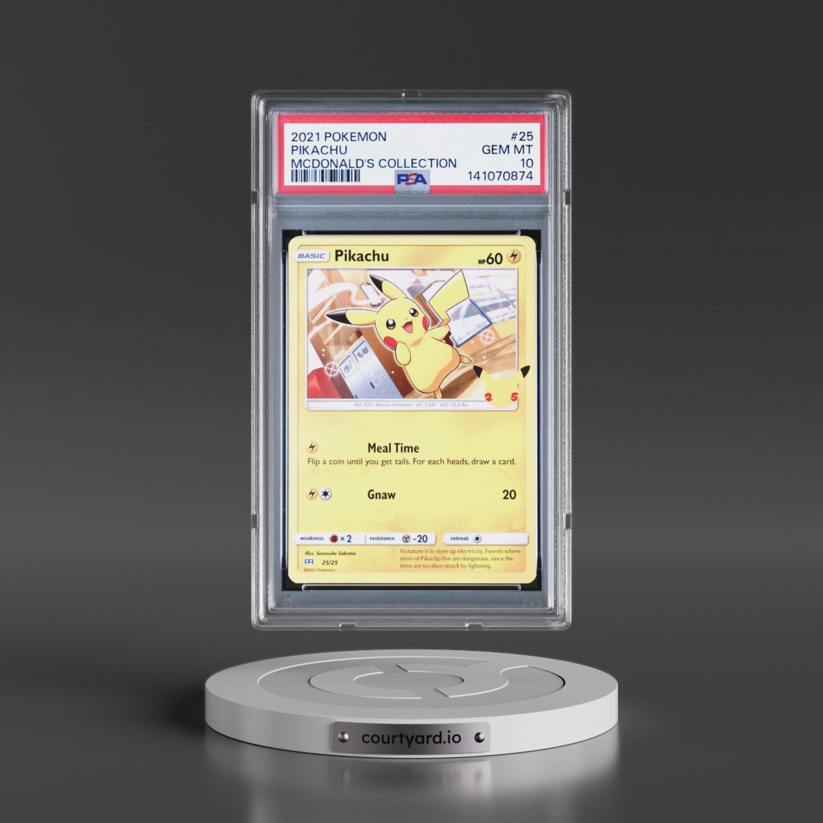 2021 Pokémon Mcdonald's Collection #25 Pikachu (PSA 10 GEM MINT)