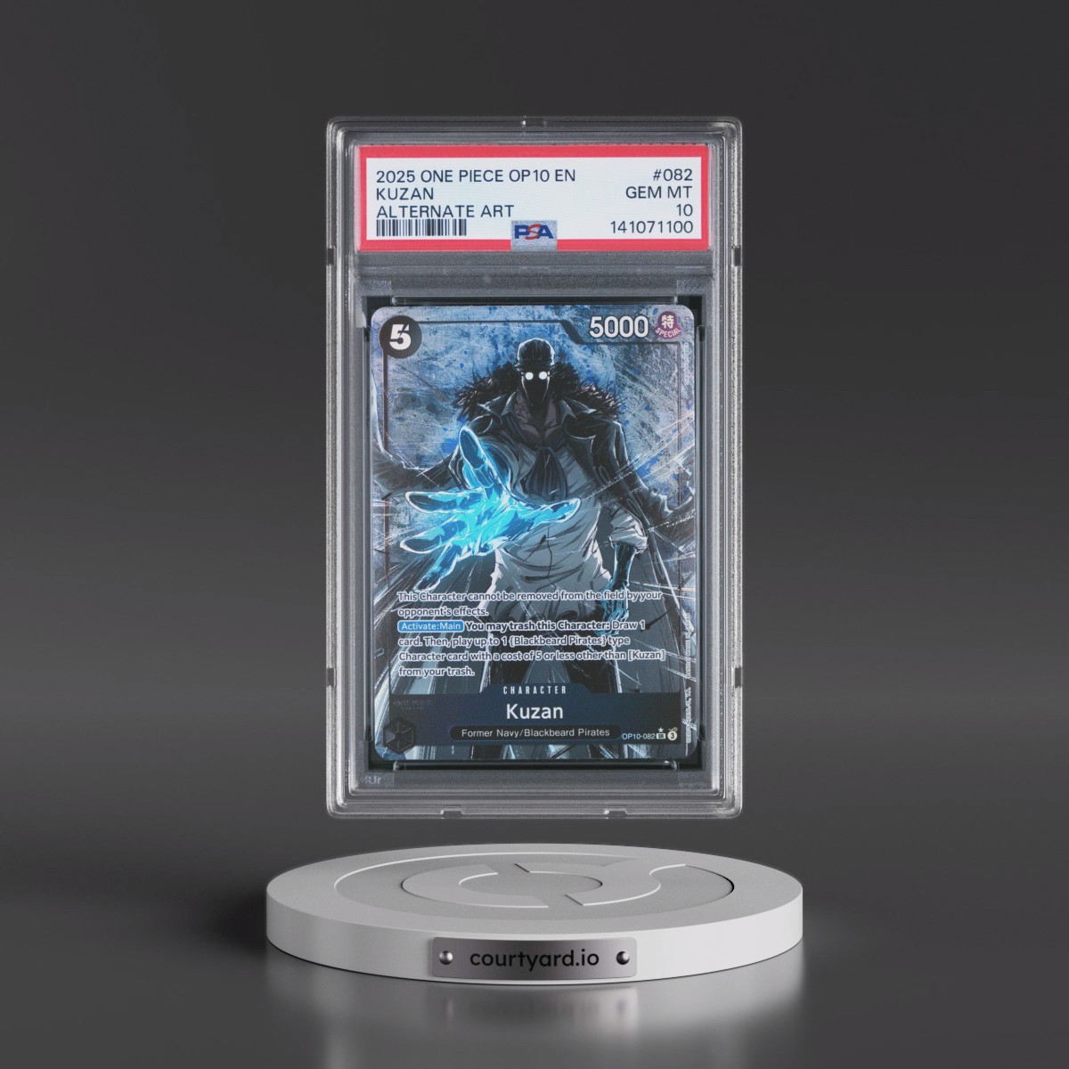 2025 One Piece OP10-Royal Blood #082 Kuzan - Alternate Art (PSA 10 GEM MINT)