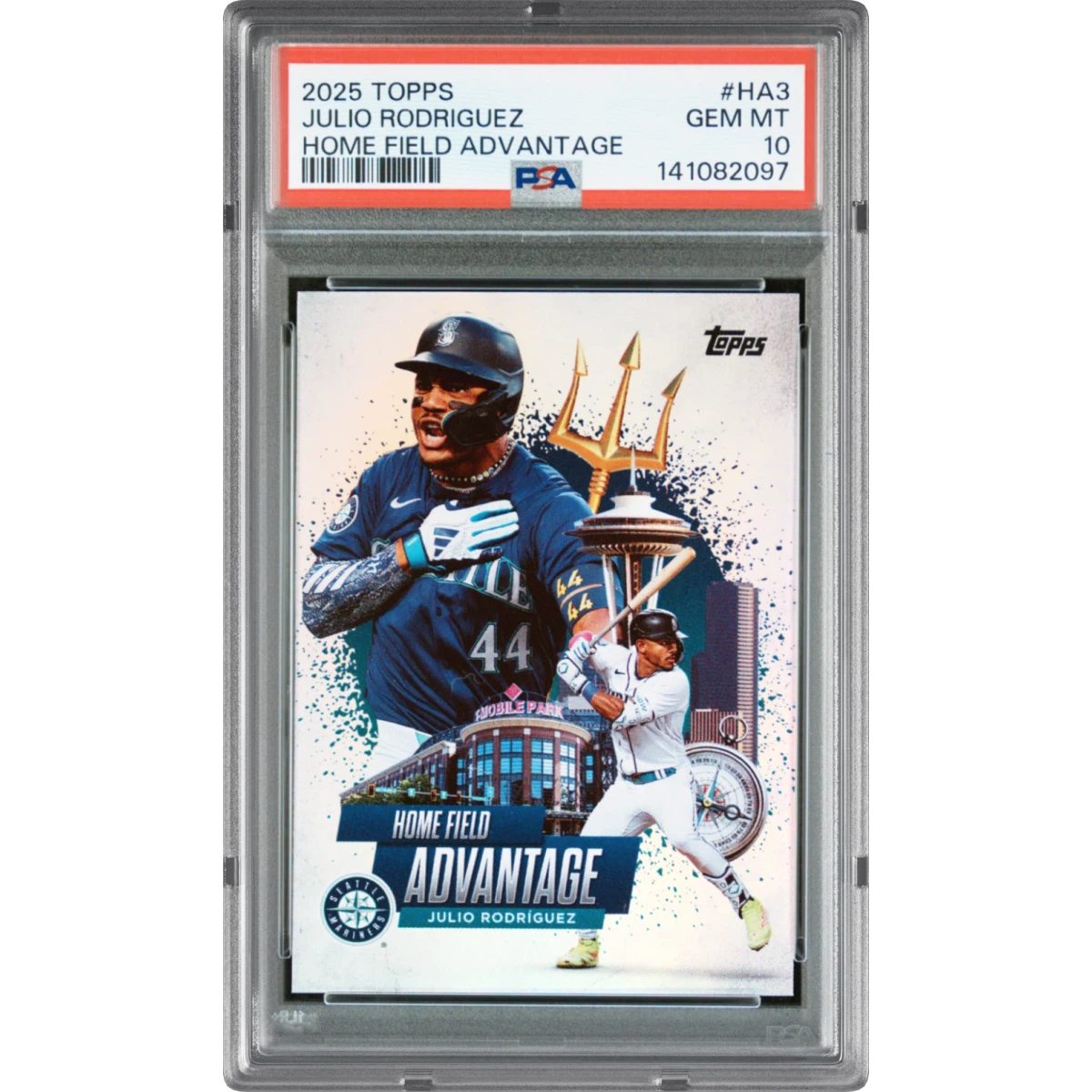 2025 Topps Home Field Advantage #HA3 Julio Rodriguez (PSA 10 GEM MINT)