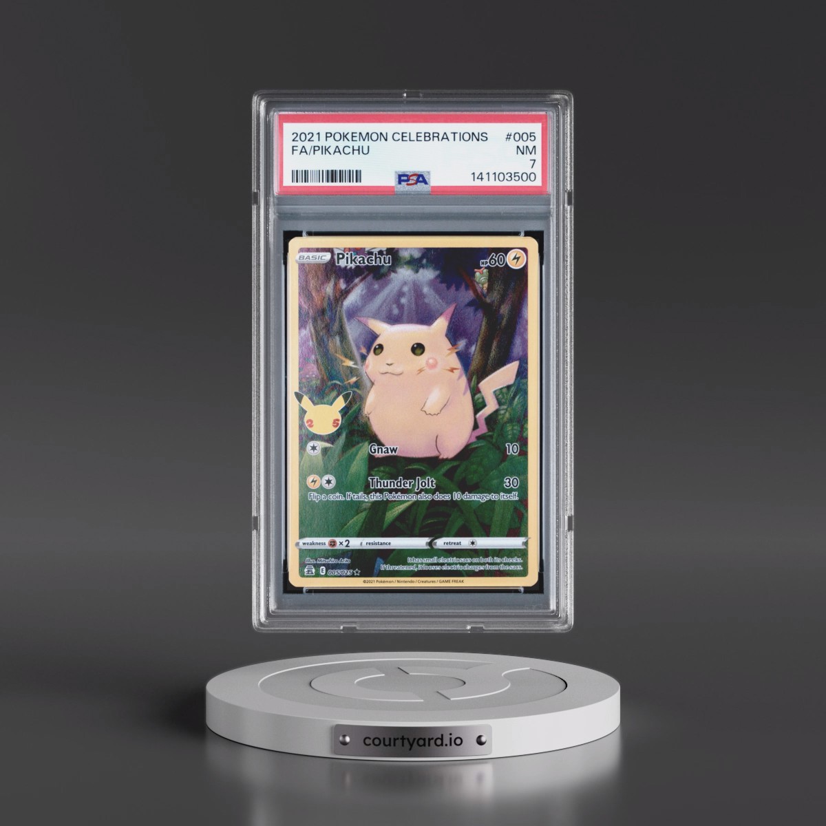 2021 Pokémon Celebrations #005 Pikachu - Full Art (PSA 7 NM)