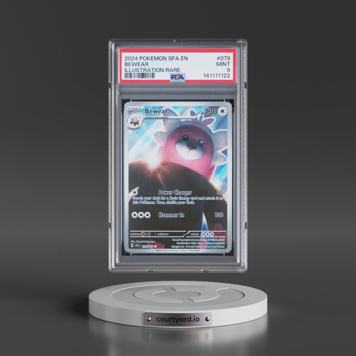 2024 Pokémon Sfa EN-Shrouded Fable #079 Bewear - Illustration Rare (PSA 9 MINT)