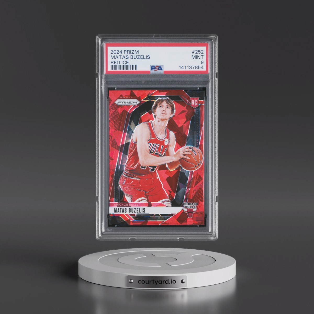 2024 Panini Prizm #252 Matas Buzelis - Red Ice (PSA 9 MINT)