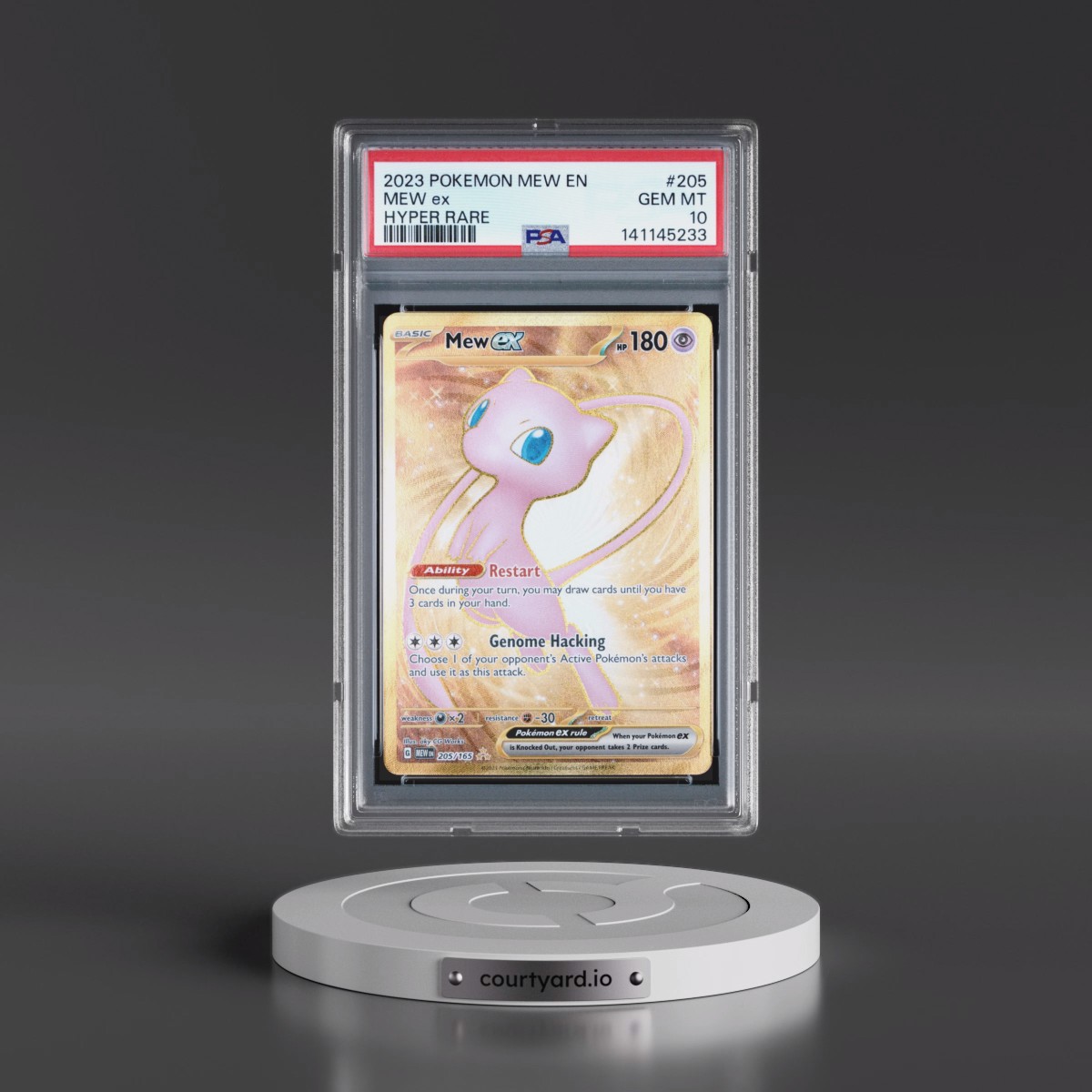 2023 Pokémon Mew EN-151 #205 Mew EX - Holo Hyper Rare (PSA 10 GEM MINT)