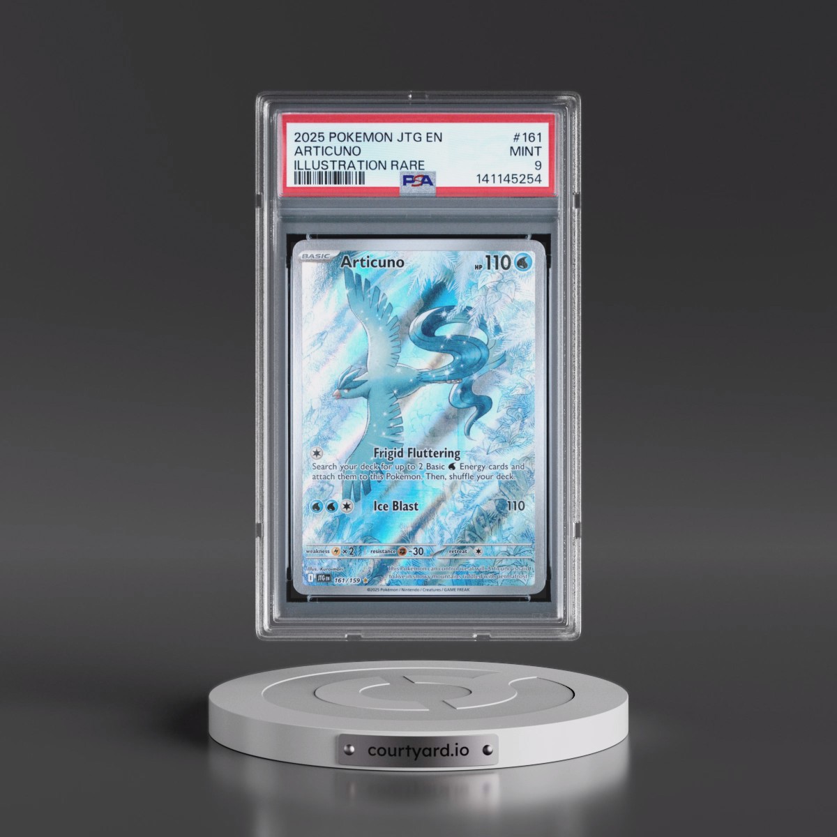 2025 Pokémon Jtg EN-Journey Together #161 Articuno - Illustration Rare (PSA 9 MINT)