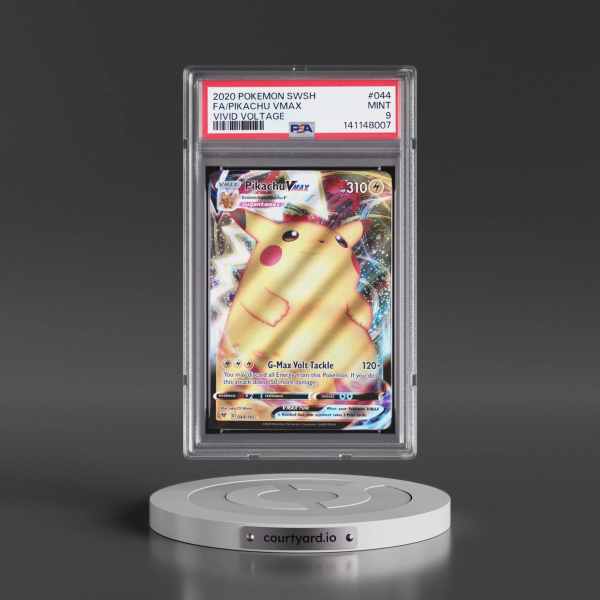 2020 Pokémon Sword & Shield Vivid Voltage #044 Pikachu Vmax - Full Art (PSA 9 MINT)
