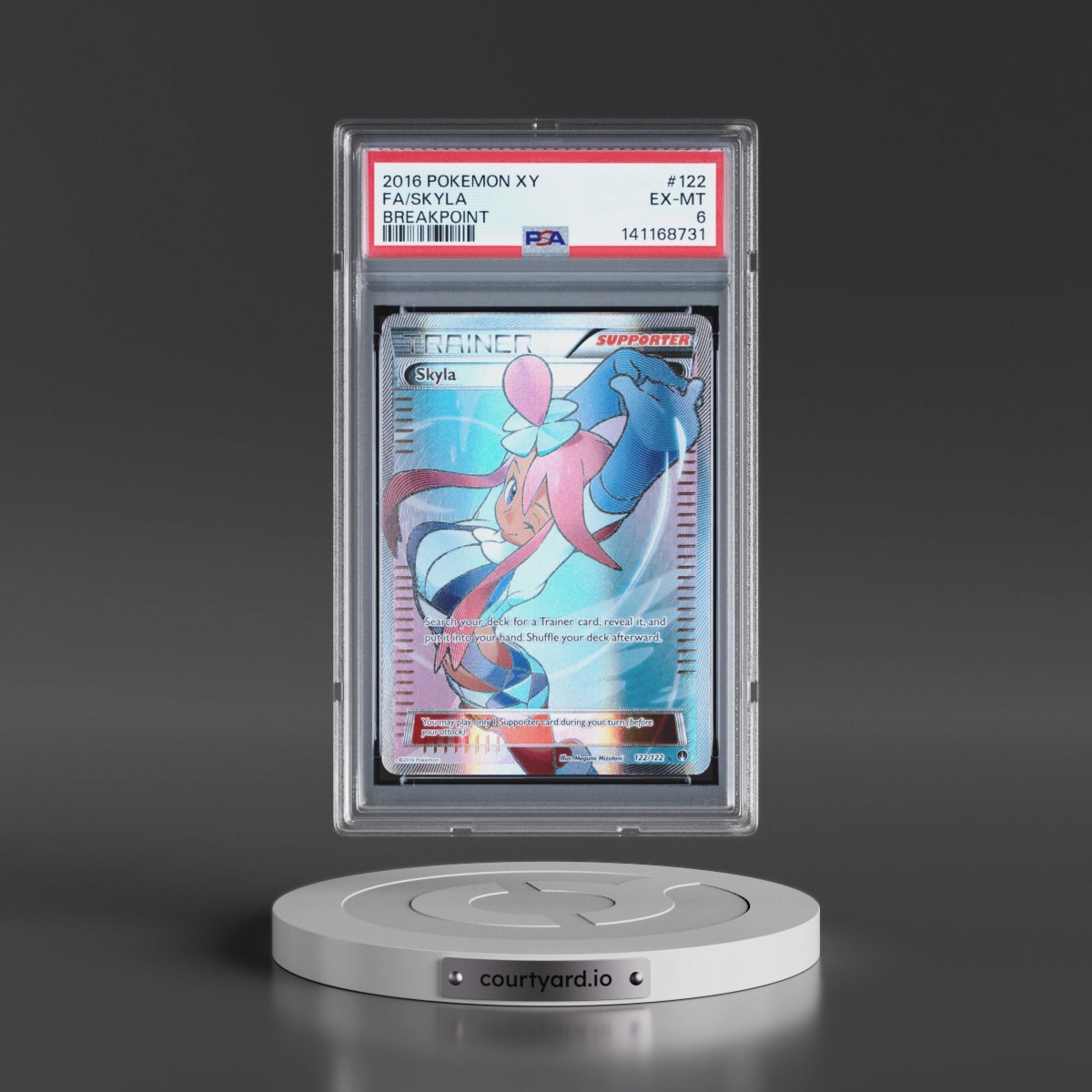 2016 Pokémon XY Breakpoint #122 Skyla - Full Art (PSA 6 EX-MT)