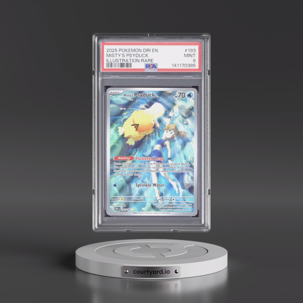 2025 Pokémon Dri EN-Destined Rivals #193 Misty's Psyduck - Illustration Rare (PSA 9 MINT)