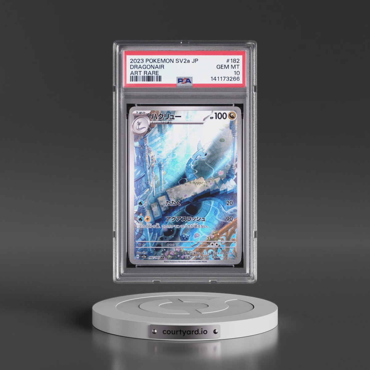 2023 Pokémon Sv2a-Pokémon 151 #182 Dragonair - Art Rare (PSA 10 GEM MINT)
