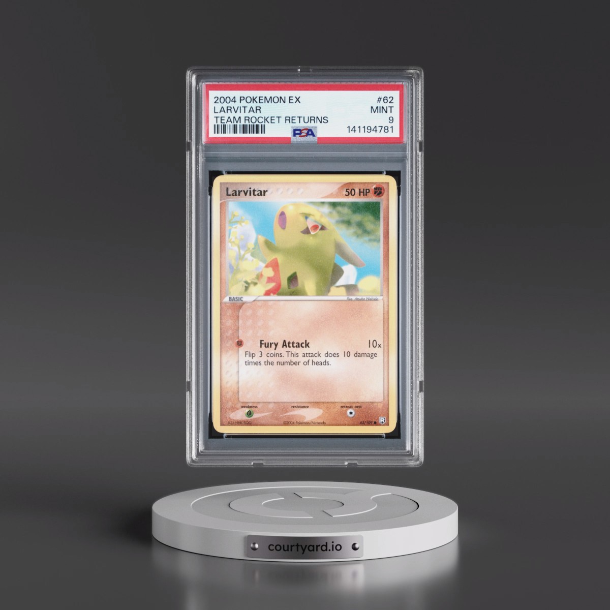 2004 Pokémon EX Team Rocket Returns #62 Larvitar (PSA 9 MINT)