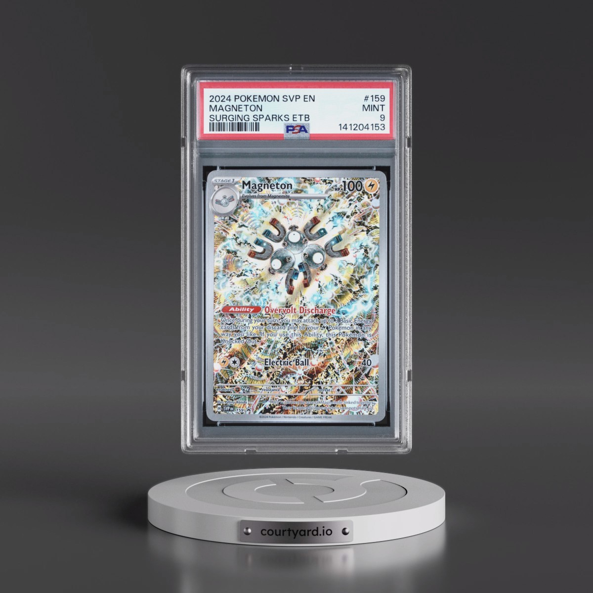 2024 Pokémon Svp EN-SV Black Star Promo #159 Magneton - Surging Sparks Elite Trainer Box (PSA 9 MINT)