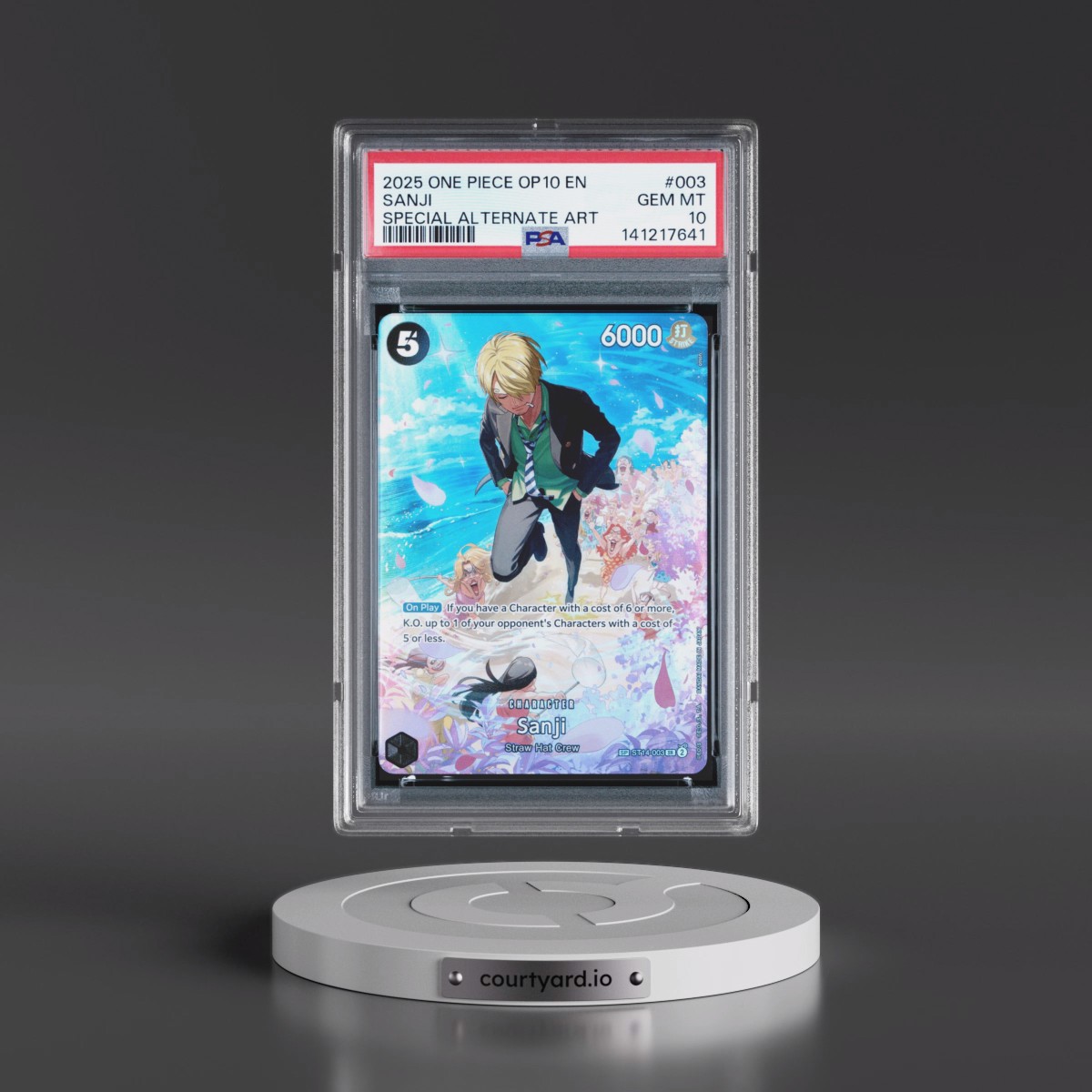 2025 One Piece OP10-Royal Blood #003 Sanji - Special Alternate Art (PSA 10 GEM MINT)