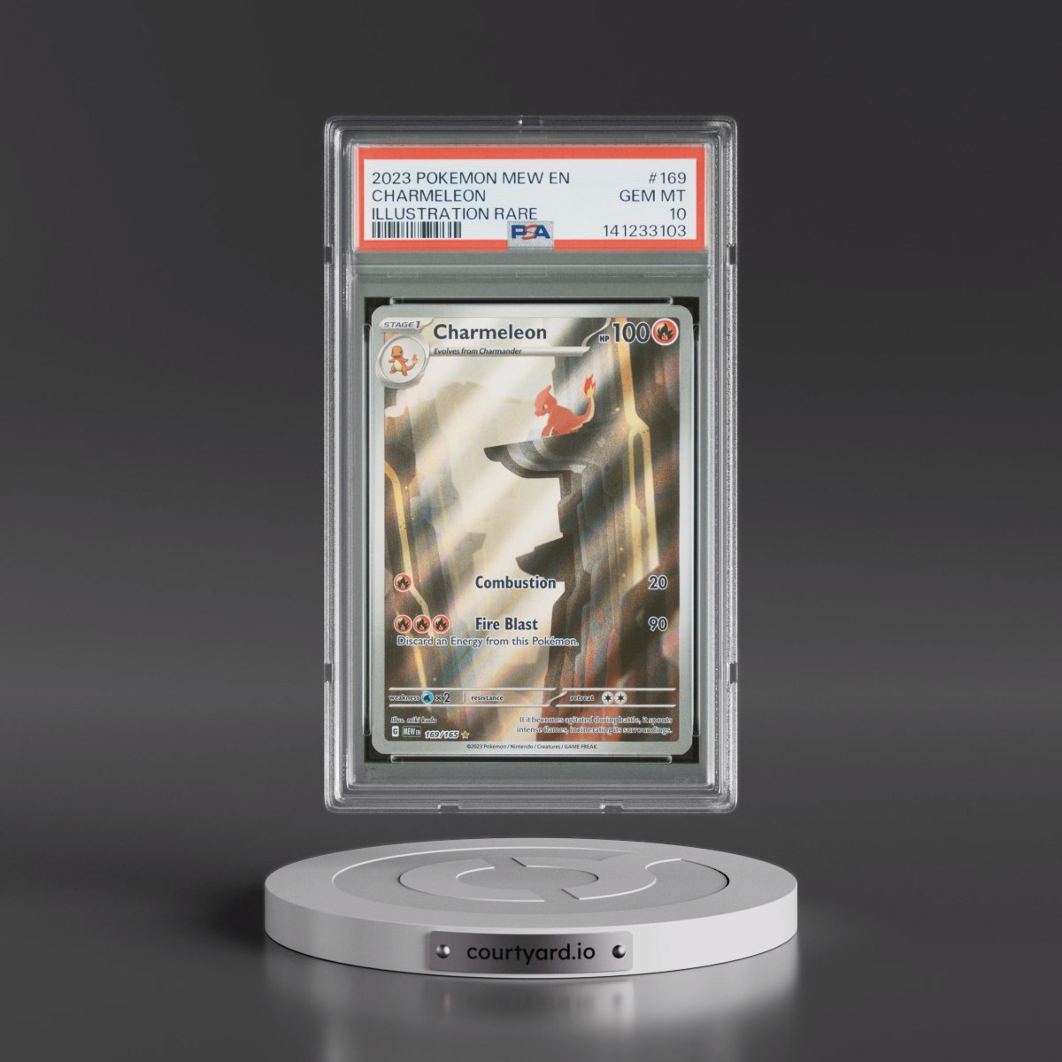 2023 Pokémon Mew EN-151 #169 Charmeleon - Illustration Rare (PSA 10 GEM MINT)
