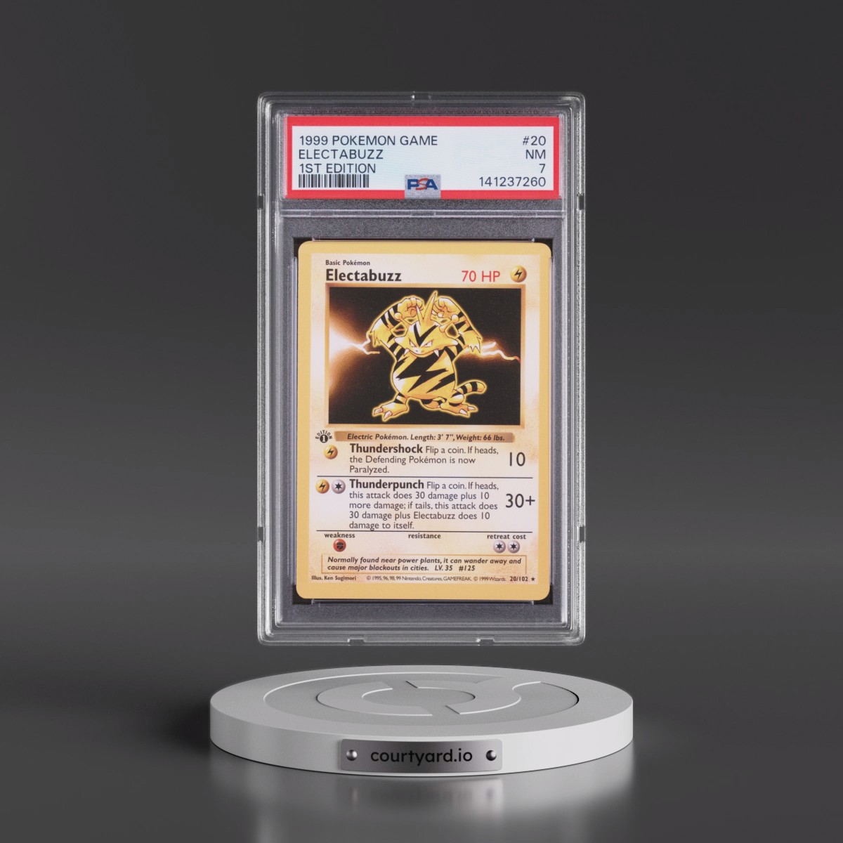 1999 Pokémon Game #20 Electabuzz - 1st Edition (PSA 7 NM)