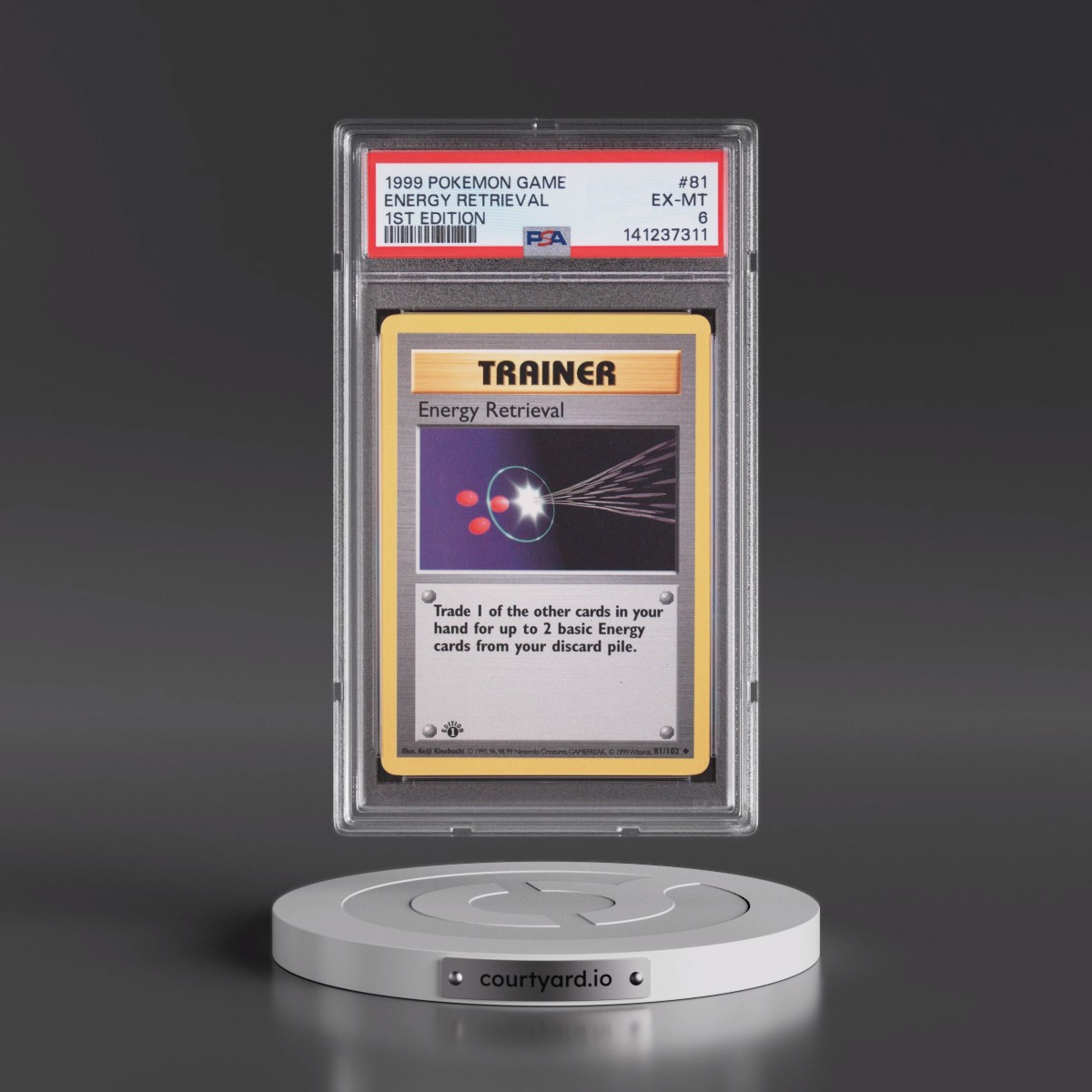 1999 Pokémon Game #81 Energy Retrieval - 1st Edition (PSA 6 EX-MT)