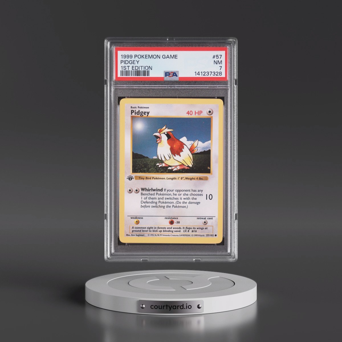 1999 Pokémon Game #57 Pidgey - 1st Edition (PSA 7 NM)