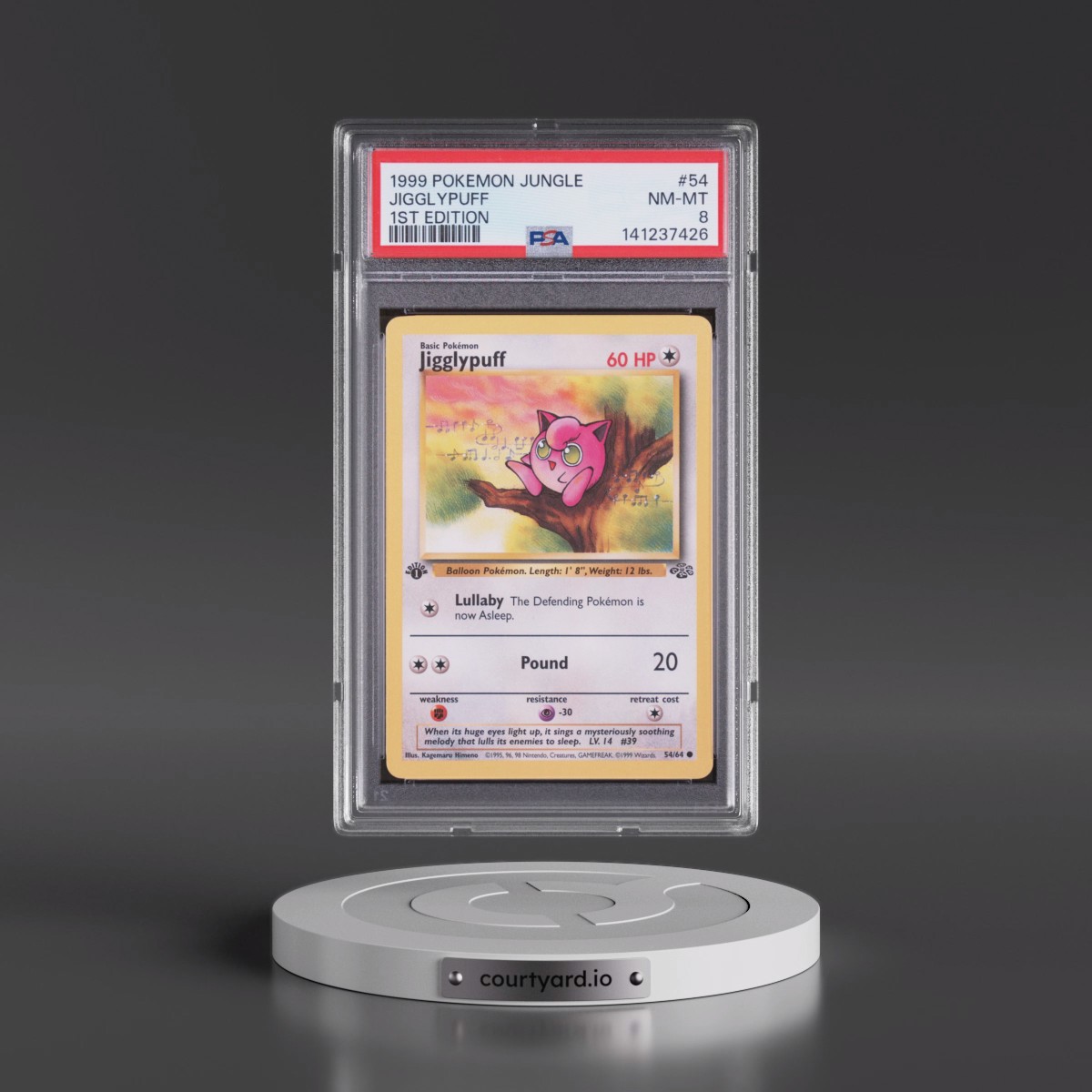 1999 Pokémon Jungle #54 Jigglypuff - 1st Edition (PSA 8 NM-MT)