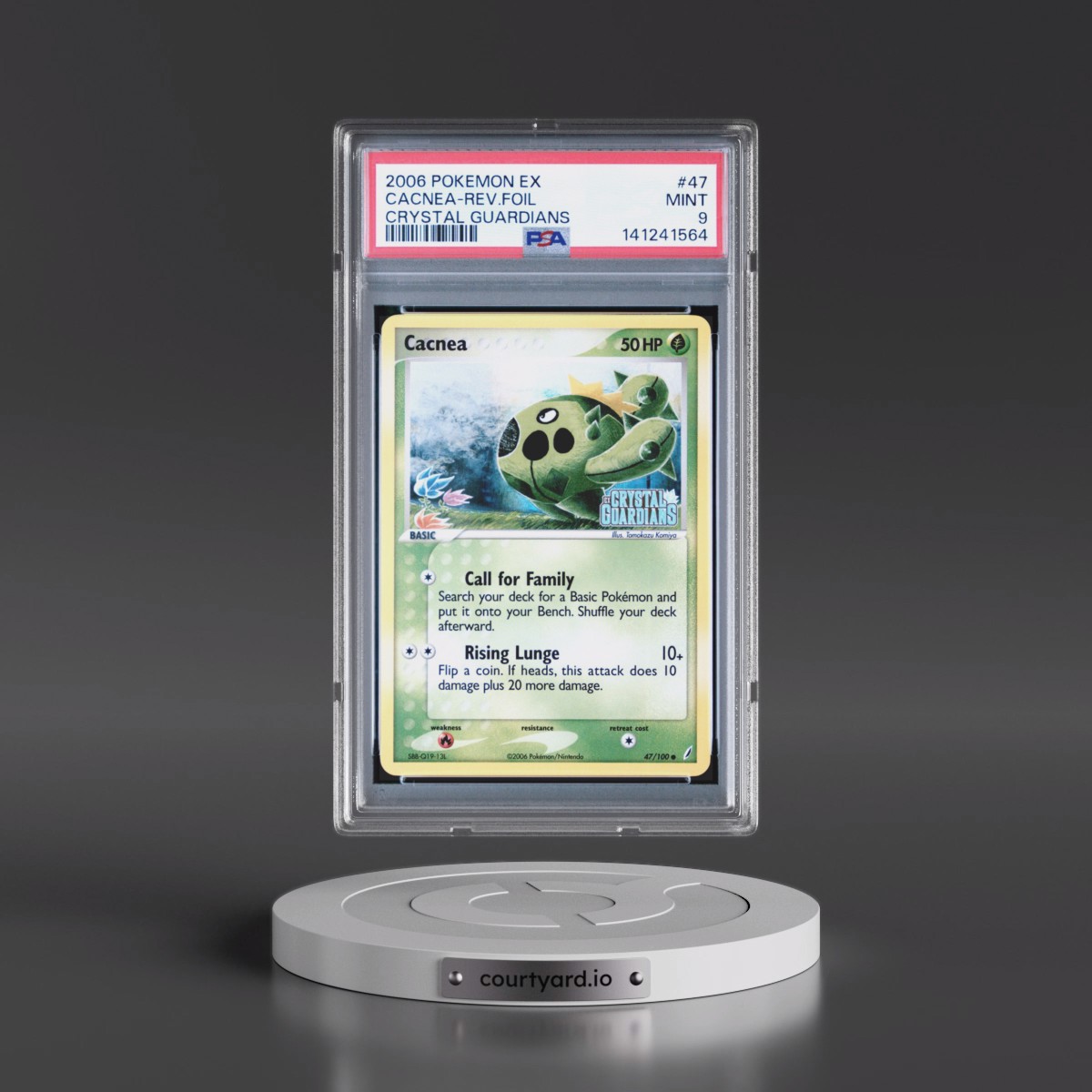 2006 Pokémon EX Crystal Guardians #47 Cacnea - Reverse Foil (PSA 9 MINT)