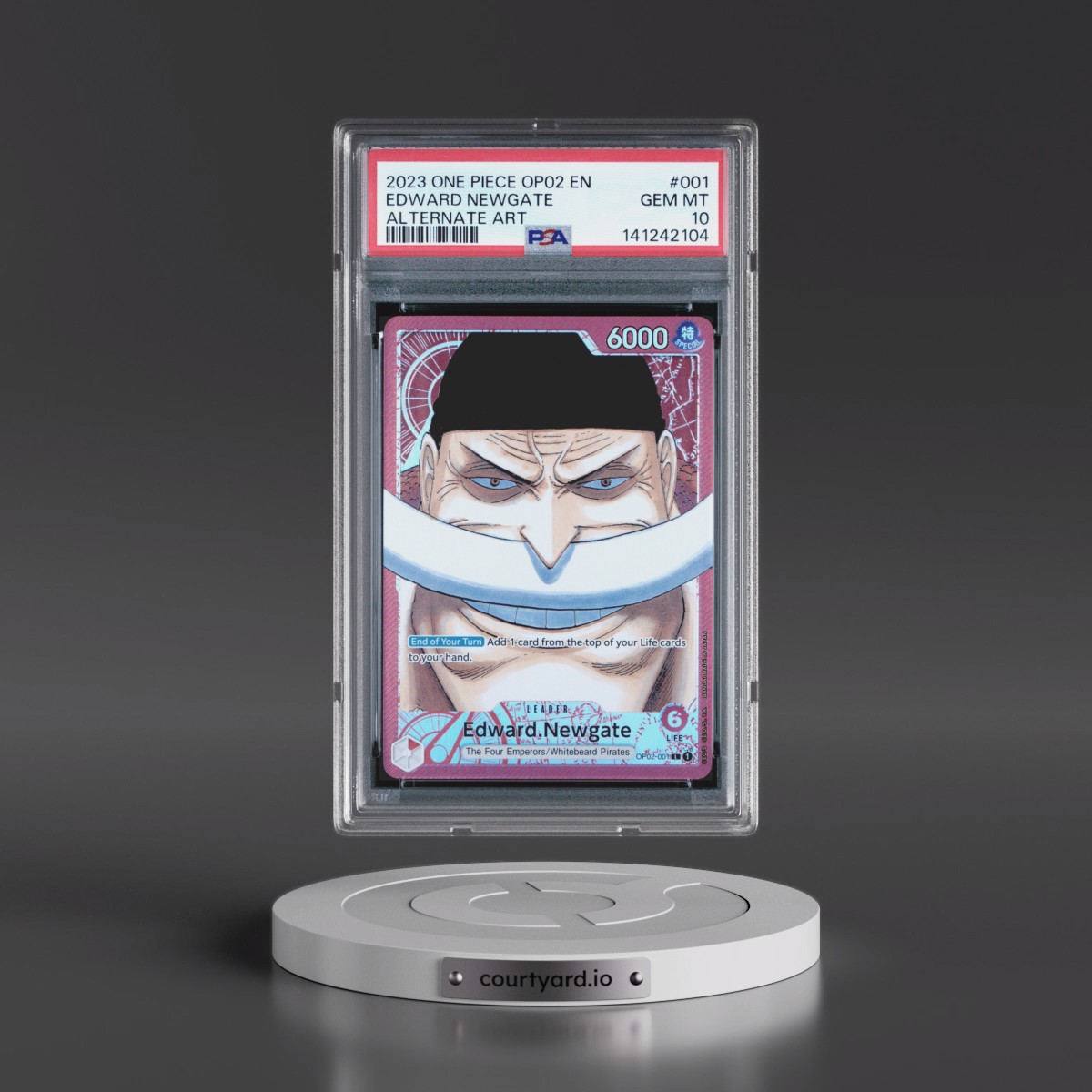 2023 One Piece Paramount War #001 Edward Newgate - Alternate Art (PSA 10 GEM MINT)