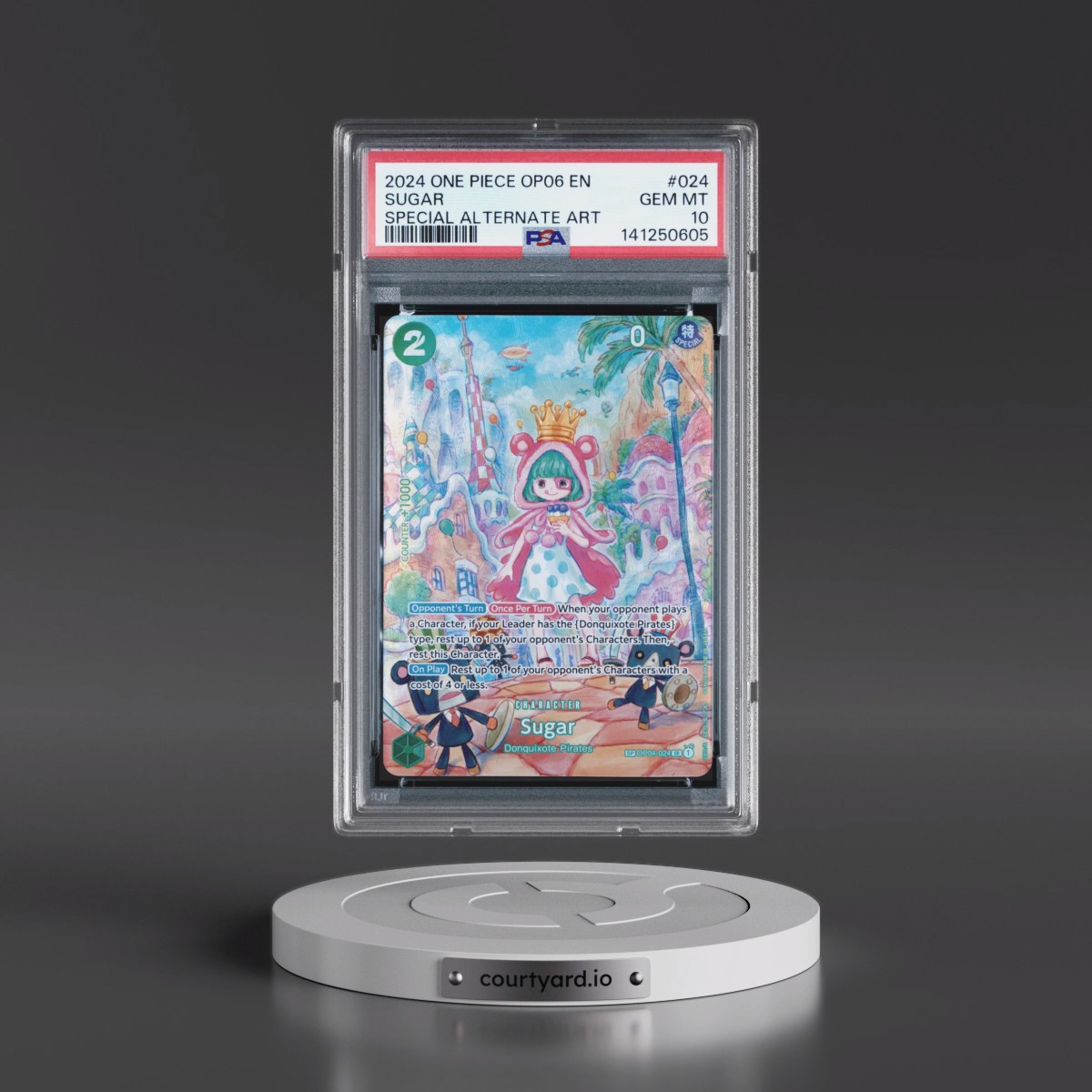 2024 One Piece OP06-Wings of the Captain Sugar - Special Alternate Art #024 PSA 10