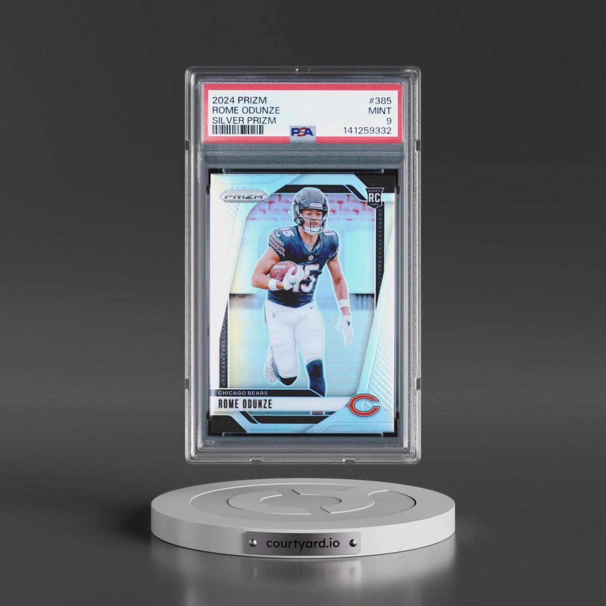 2024 Panini Prizm #385 Rome Odunze - Silver Prizm (PSA 9 MINT)