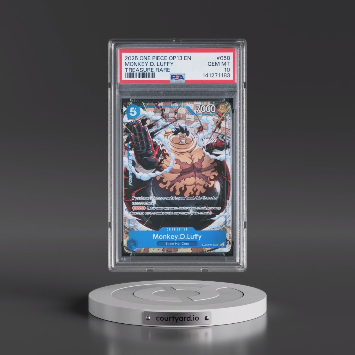 2025 One Piece OP13-Carrying on His Will #058 Monkey D. Luffy - Treasure Rare (PSA 10 GEM MINT)