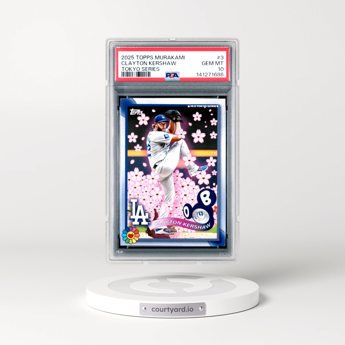 2025 Topps Takashi Murakami + MLB World Tour Tokyo Series #3 Clayton Kershaw (PSA 10 GEM MINT)