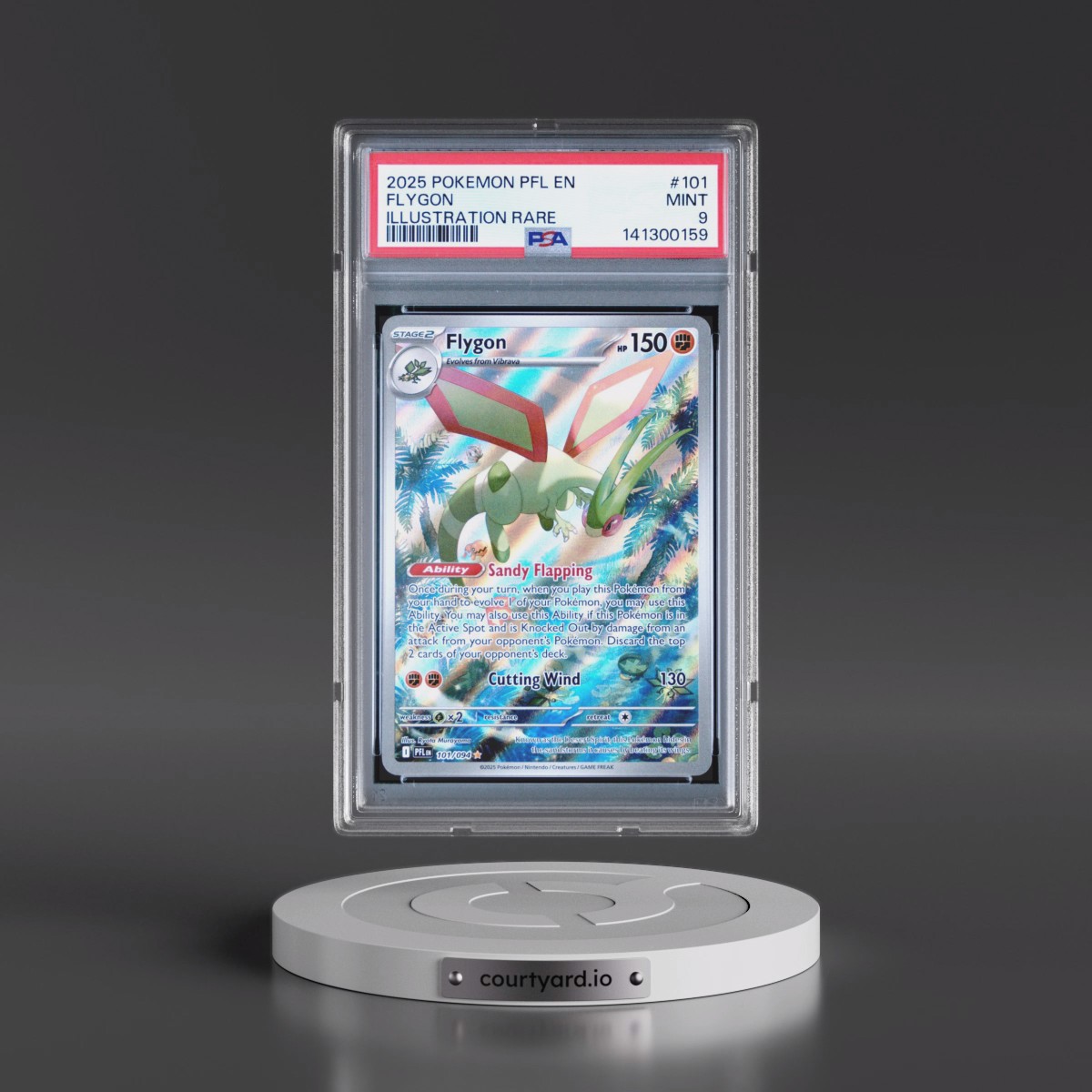 2025 Pokémon Pfl EN-Phantasmal Flames #101 Flygon - Illustration Rare (PSA 9 MINT)