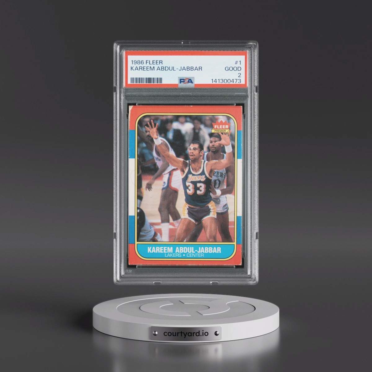 1986 Fleer #1 Kareem Abdul-Jabbar (PSA 2 GOOD)