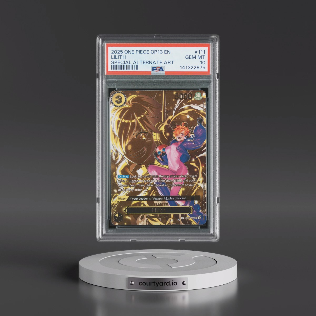 2025 One Piece OP13-Carrying on His Will #111 Lilith - Special Alternate Art (PSA 10 GEM MINT)